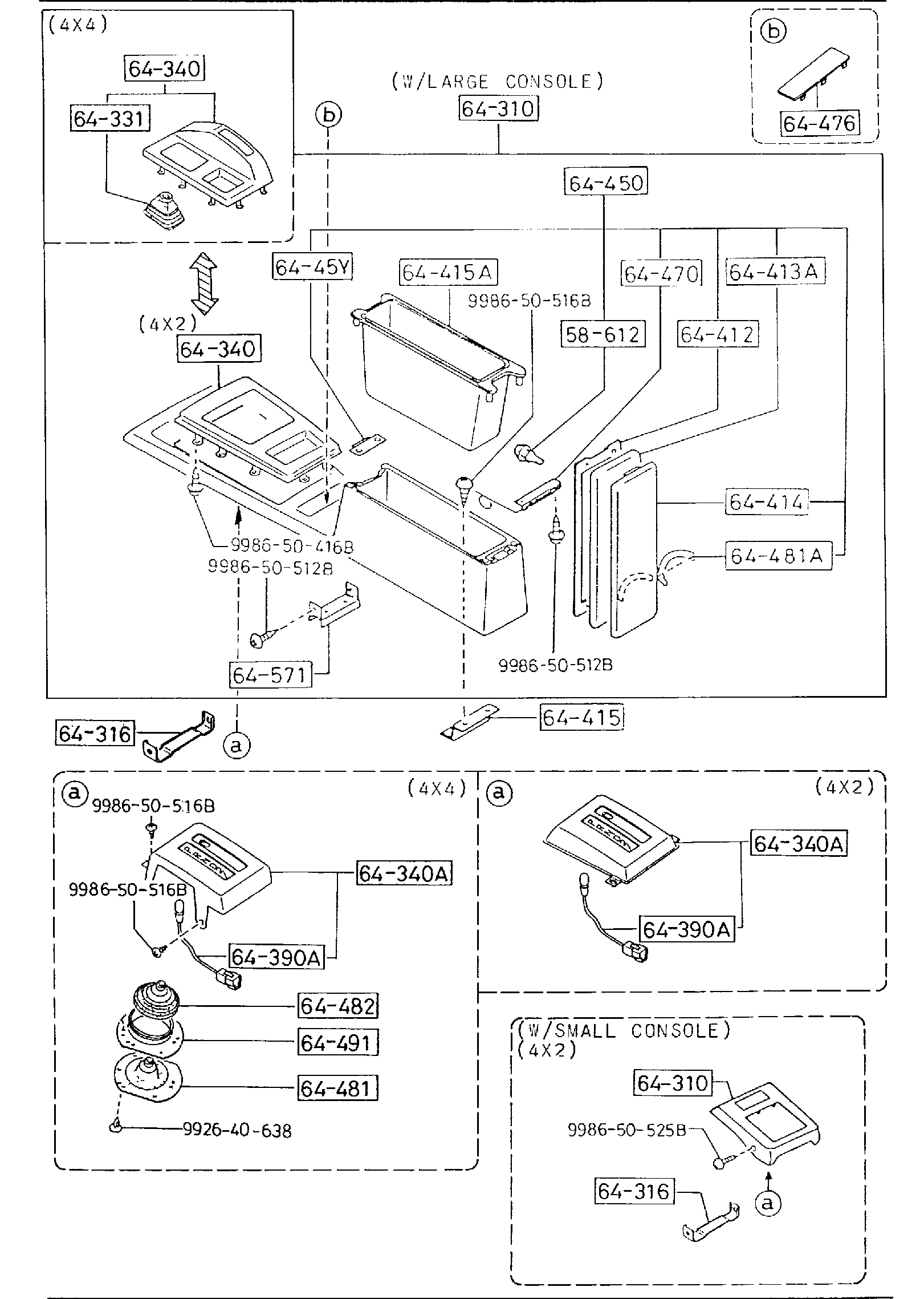 Diagram CONSOLE (AT) for your 2005 Mazda MX-5 Miata  Base 