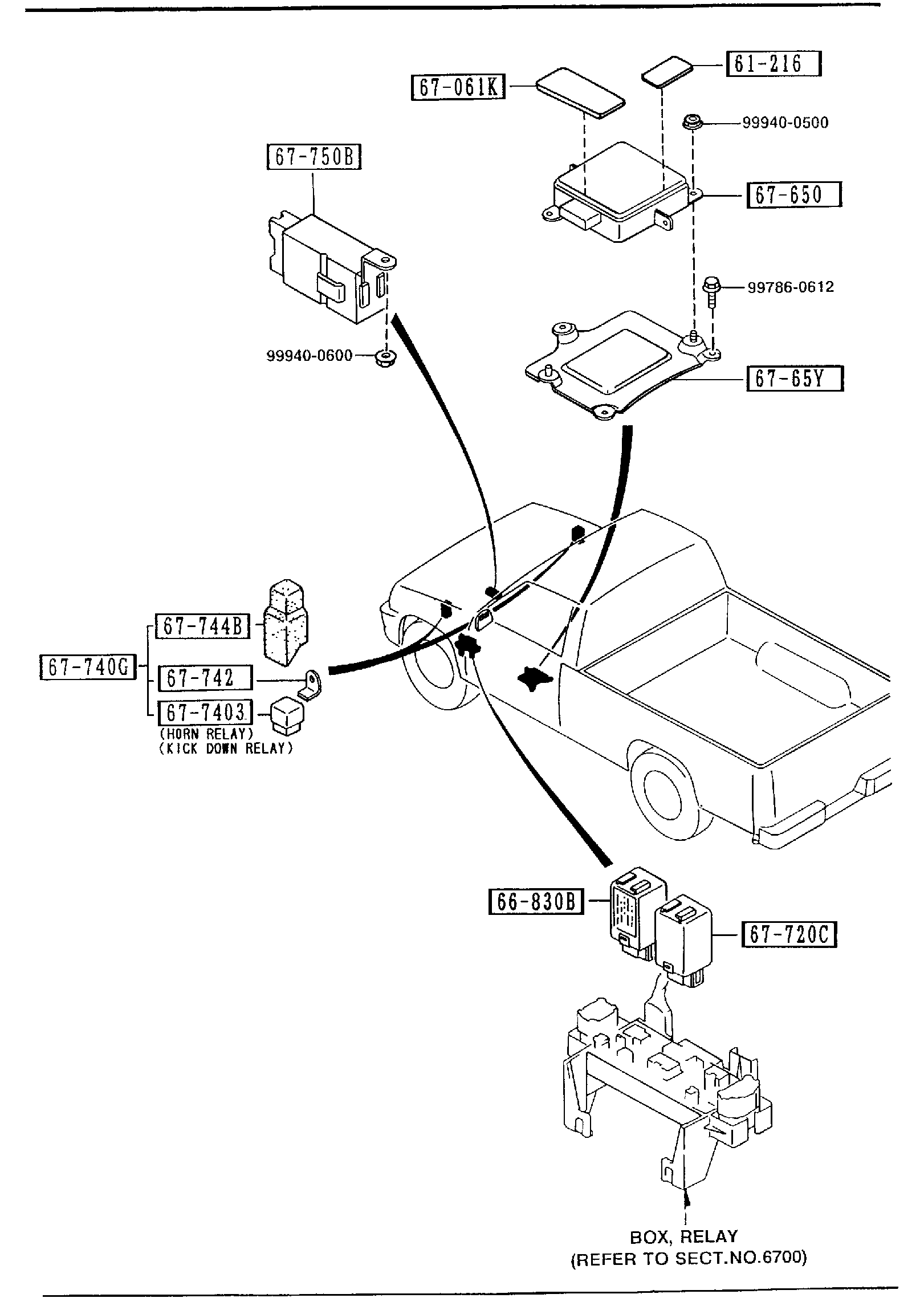 Diagram RELAYS & UNIT (BODY) for your 2021 Mazda Mazda6   