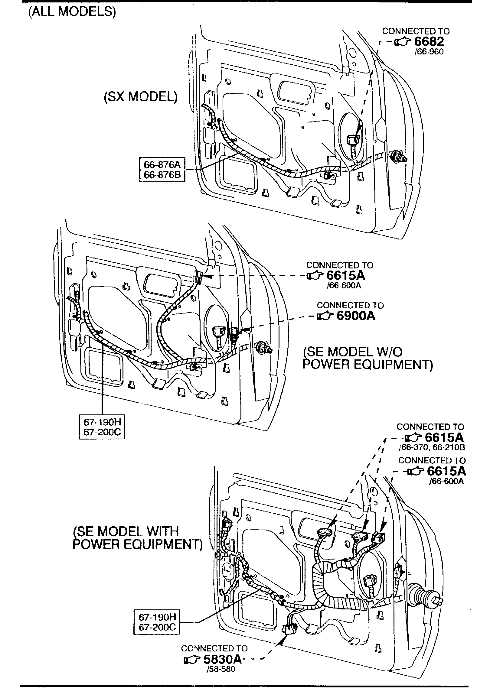 Diagram DOOR,FLOOR & CEILING WIRING HARNESS for your 2009 Mazda B4000 2.3L MT 4X2 REG.CAB  