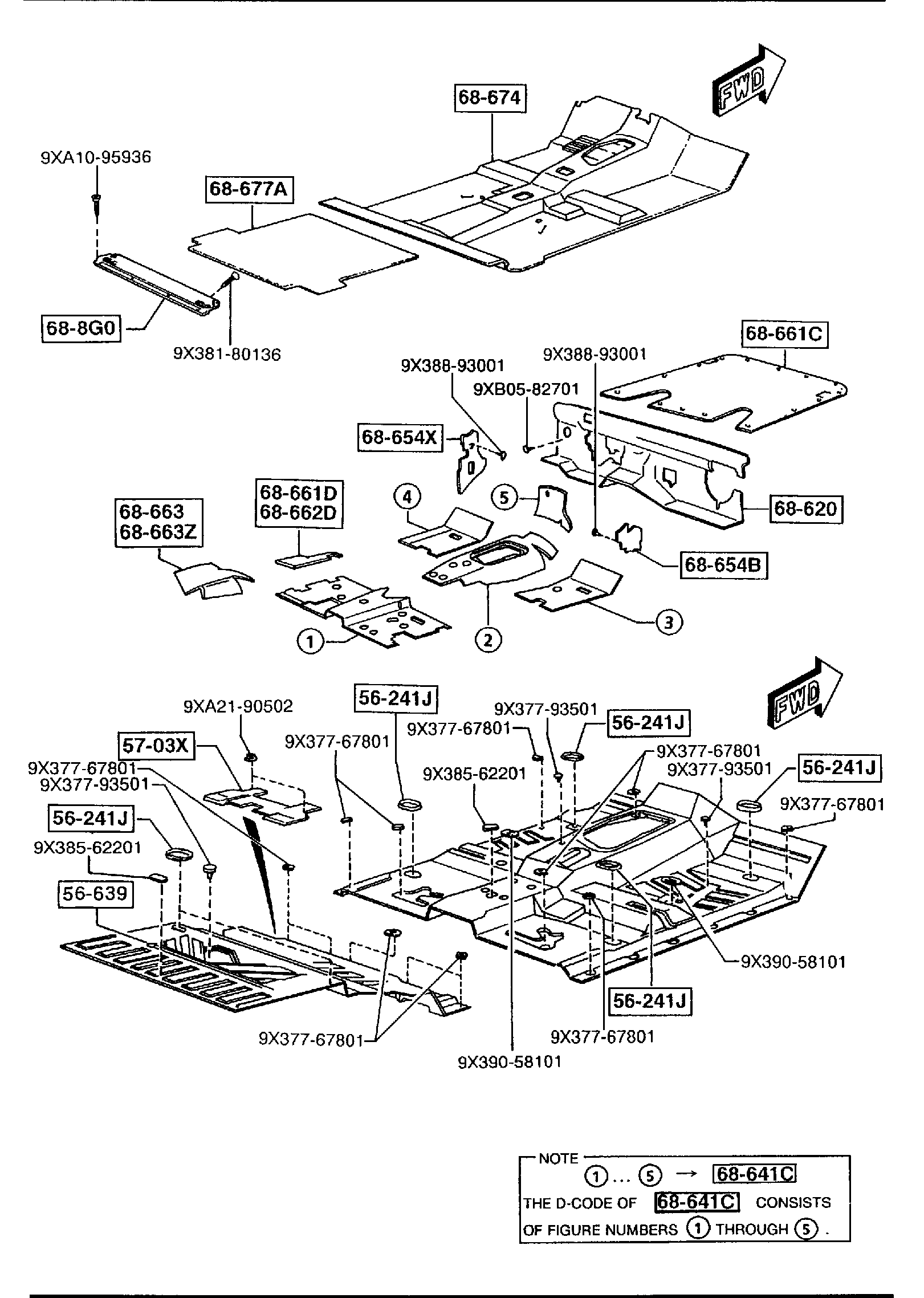 Diagram FLOOR MATS & PADS for your Mazda