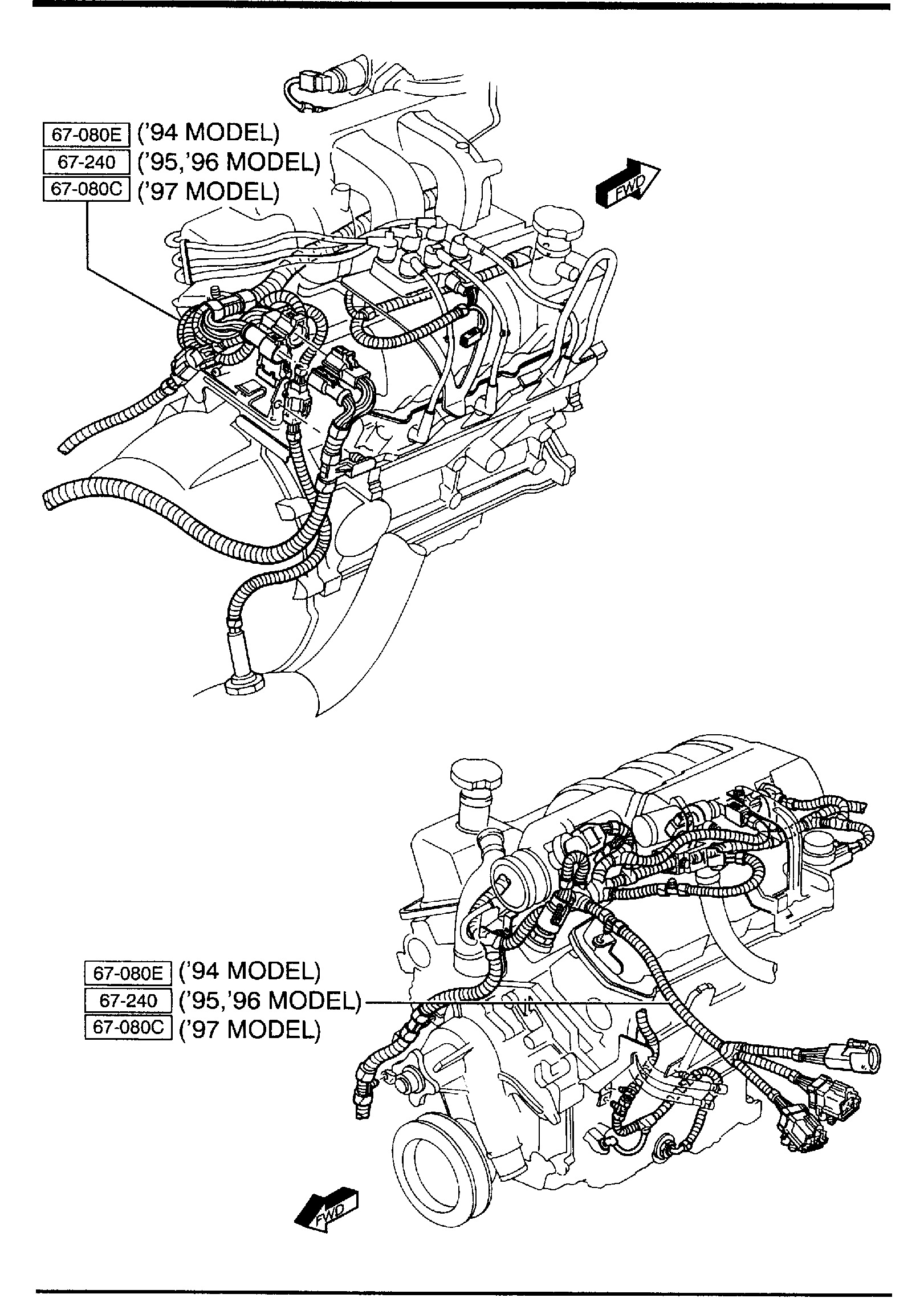 Full size assembly image of ENGINE & TRANSMISSION WIRING HARNESS (4000CC) (1/2)
