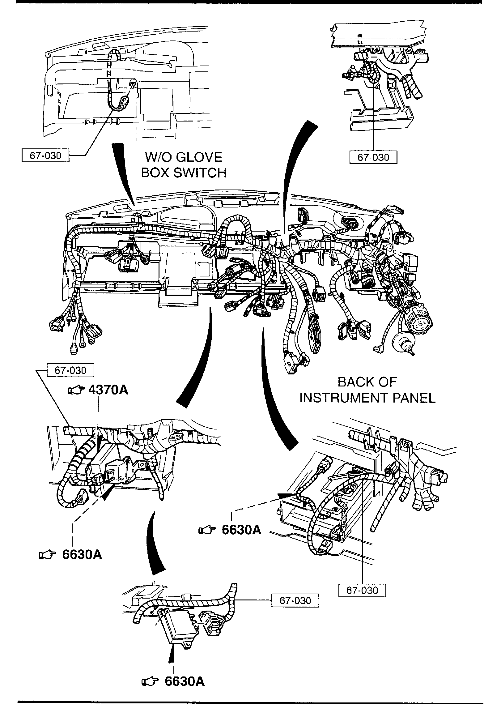 Diagram DASHBOARD WIRING HARNESS for your 1997 Mazda B3000  CAB PLUS  