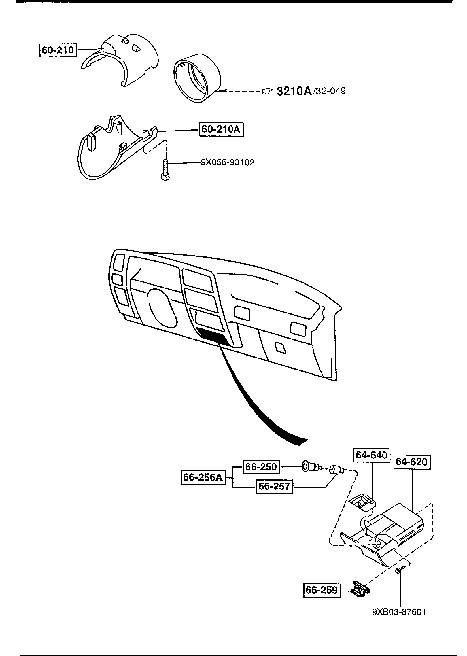 Diagram DASHBOARD EQUIPMENT for your Mazda
