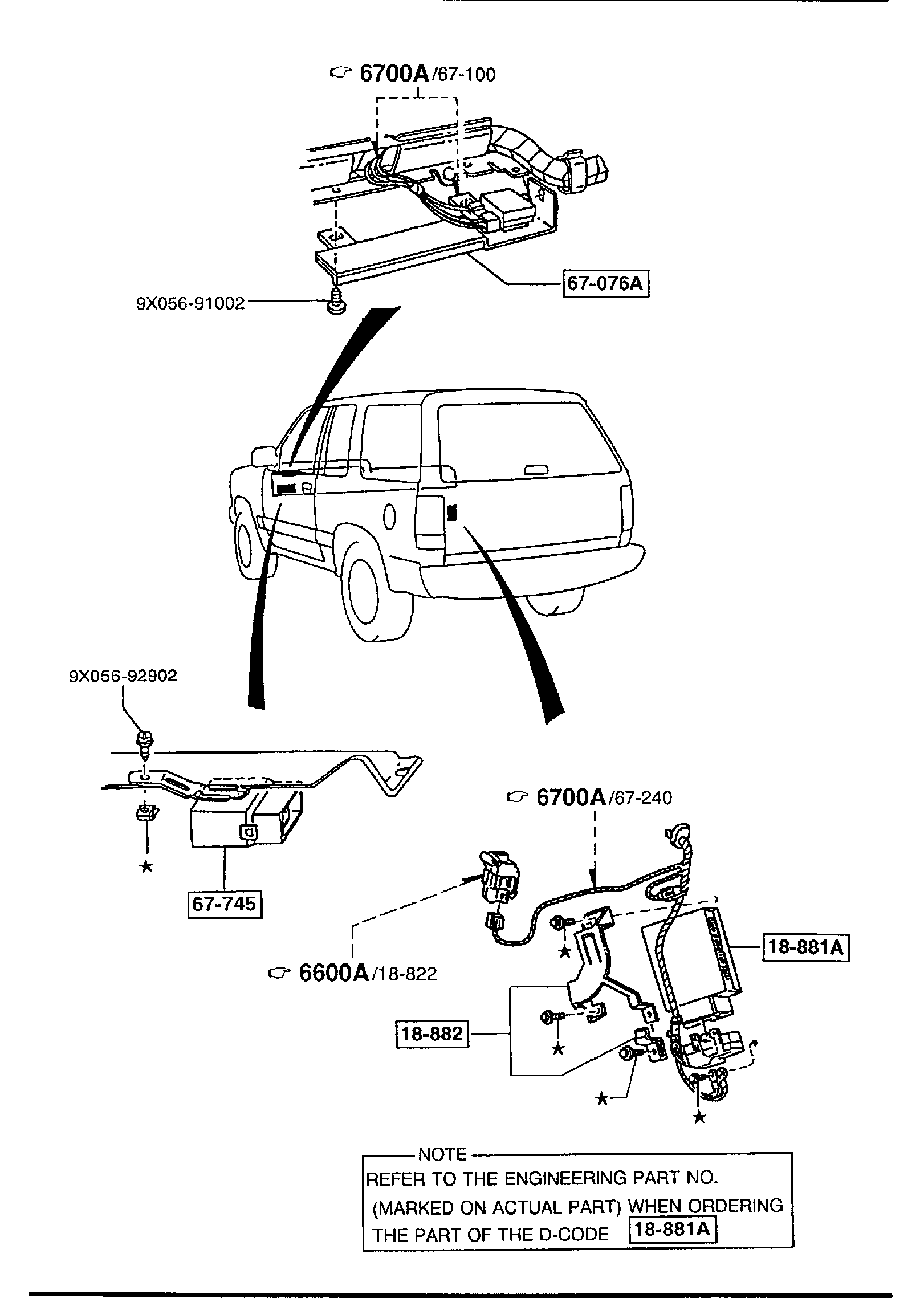 Diagram BODY RELAYS & UNITS for your 2011 Mazda CX-9   