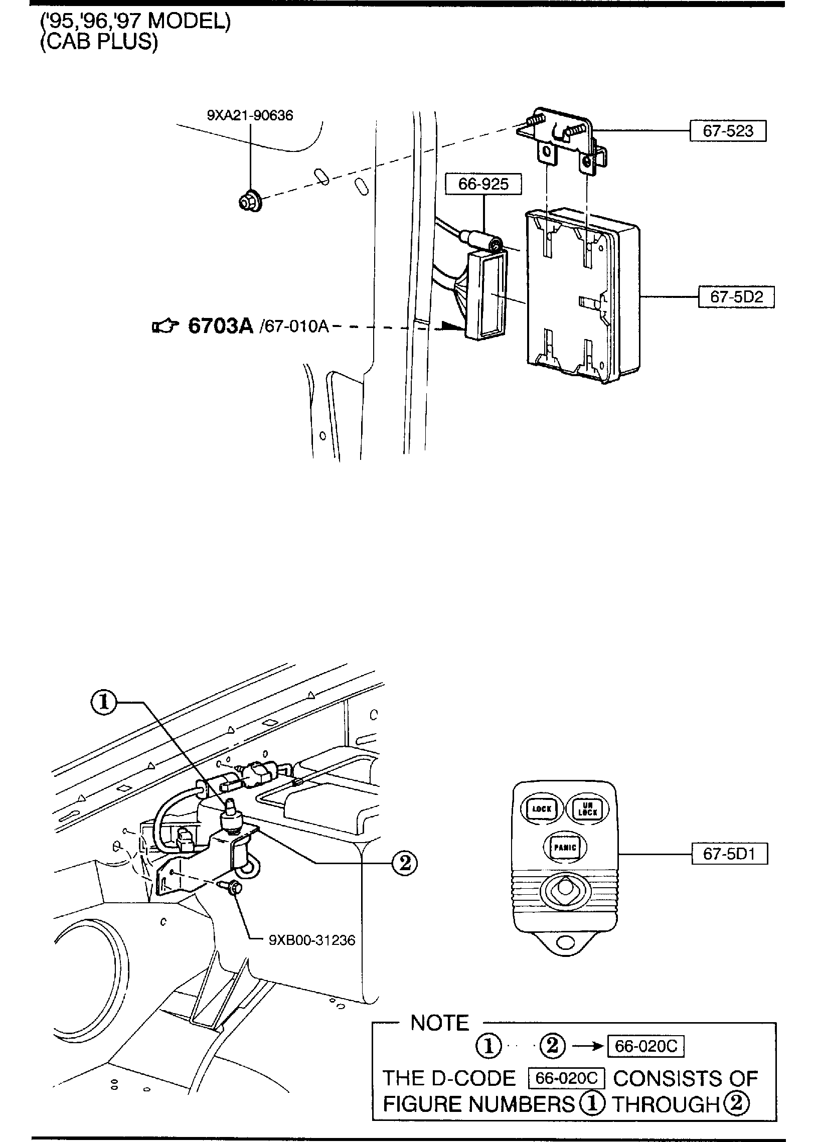 Diagram BODY SWITCHES & RELAY for your 1994 Mazda B3000 4.0L AT 4X4 CAB PLUS LE 