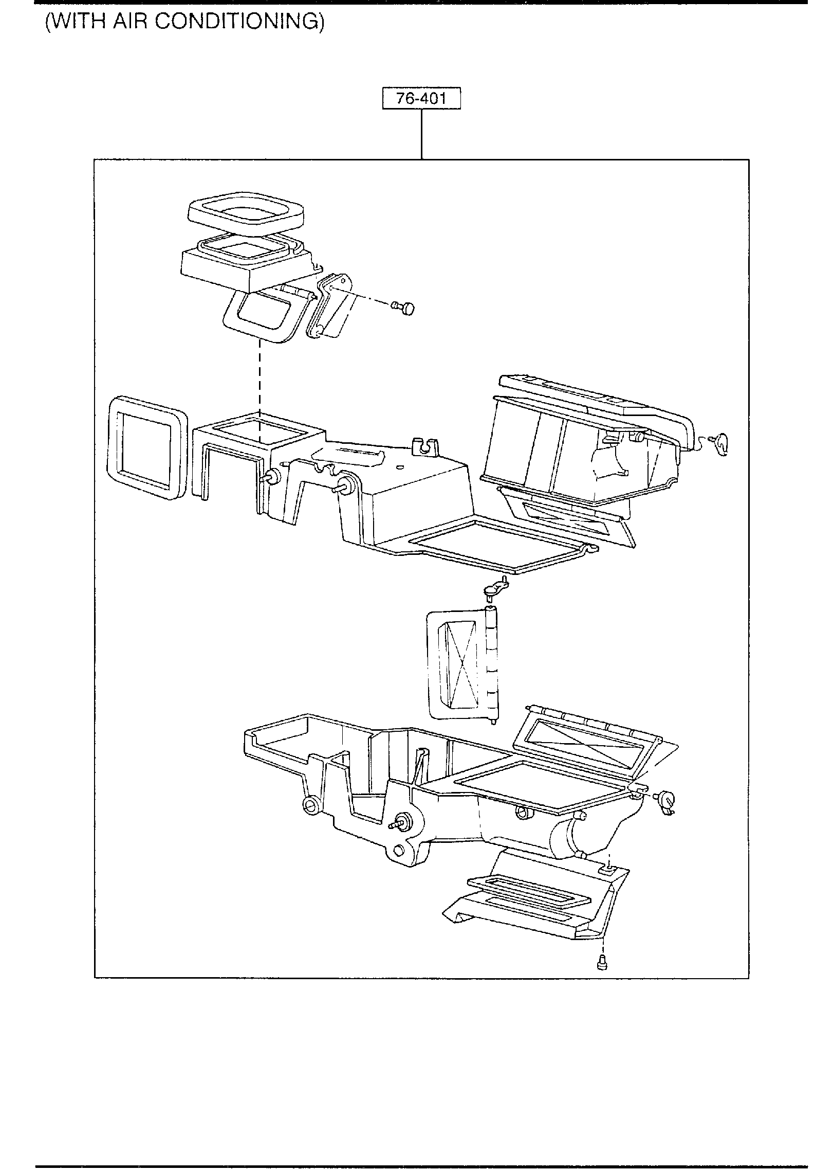 Diagram HEATER UNIT COMPONENTS for your Mazda