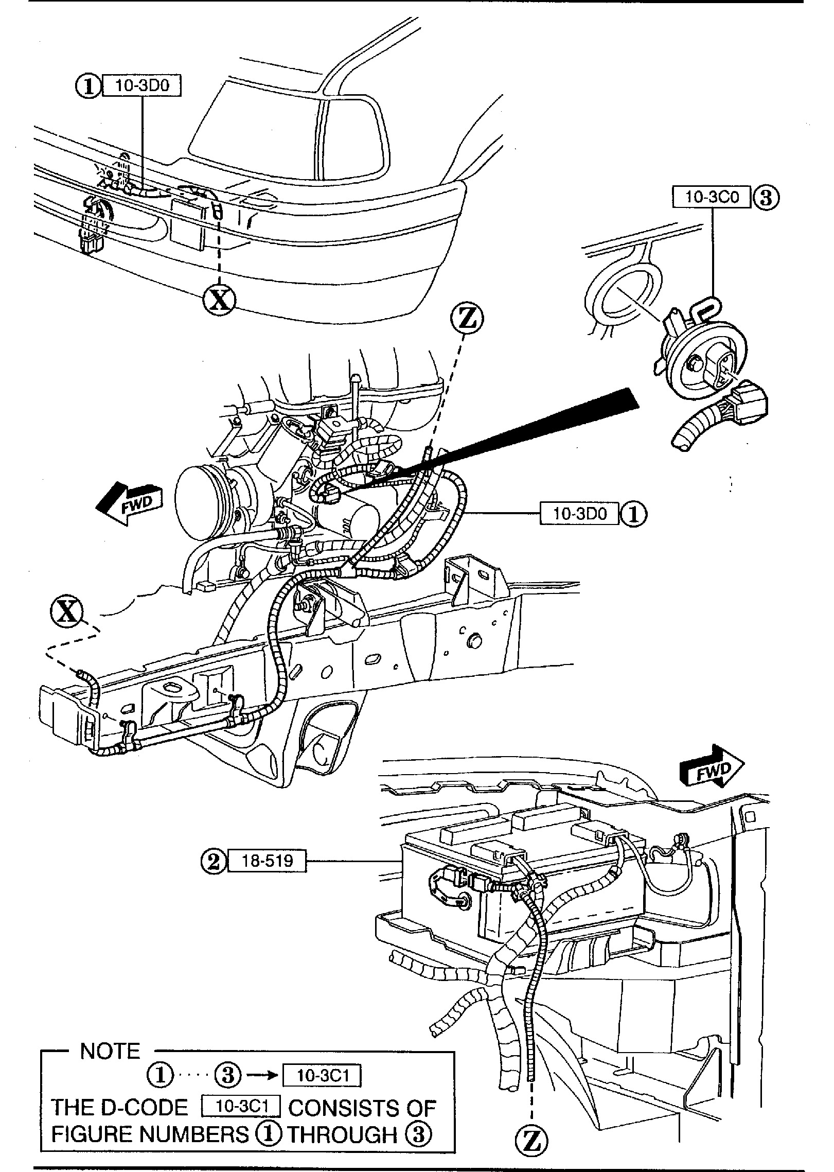 Diagram ENGINE SWITCHES & RELAY (2500CC) for your 1999 Mazda B3000   