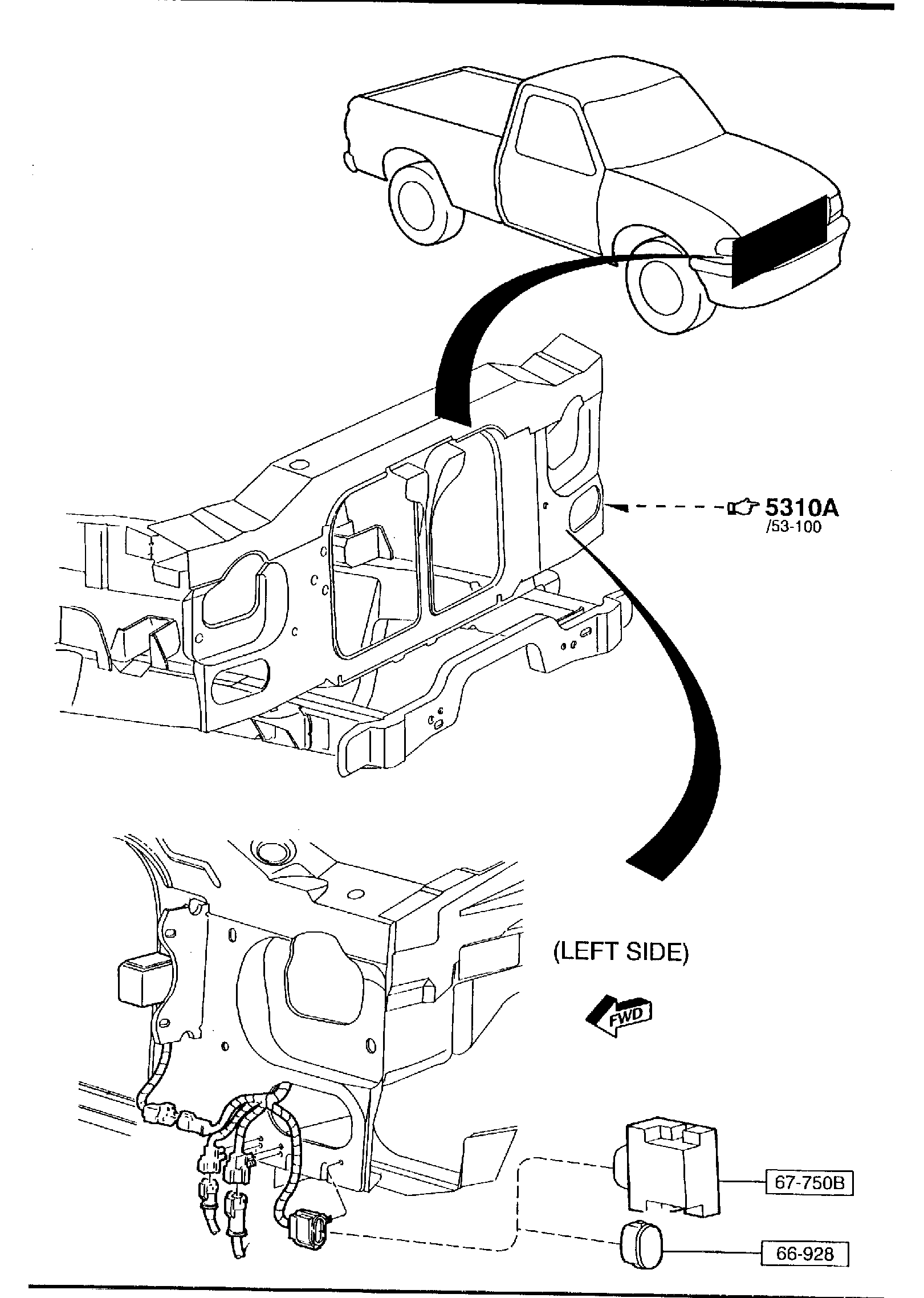 Diagram BODY SWITCHES & RELAY for your 1999 Mazda B3000 2.5L AT 4X2 SHORT BED  