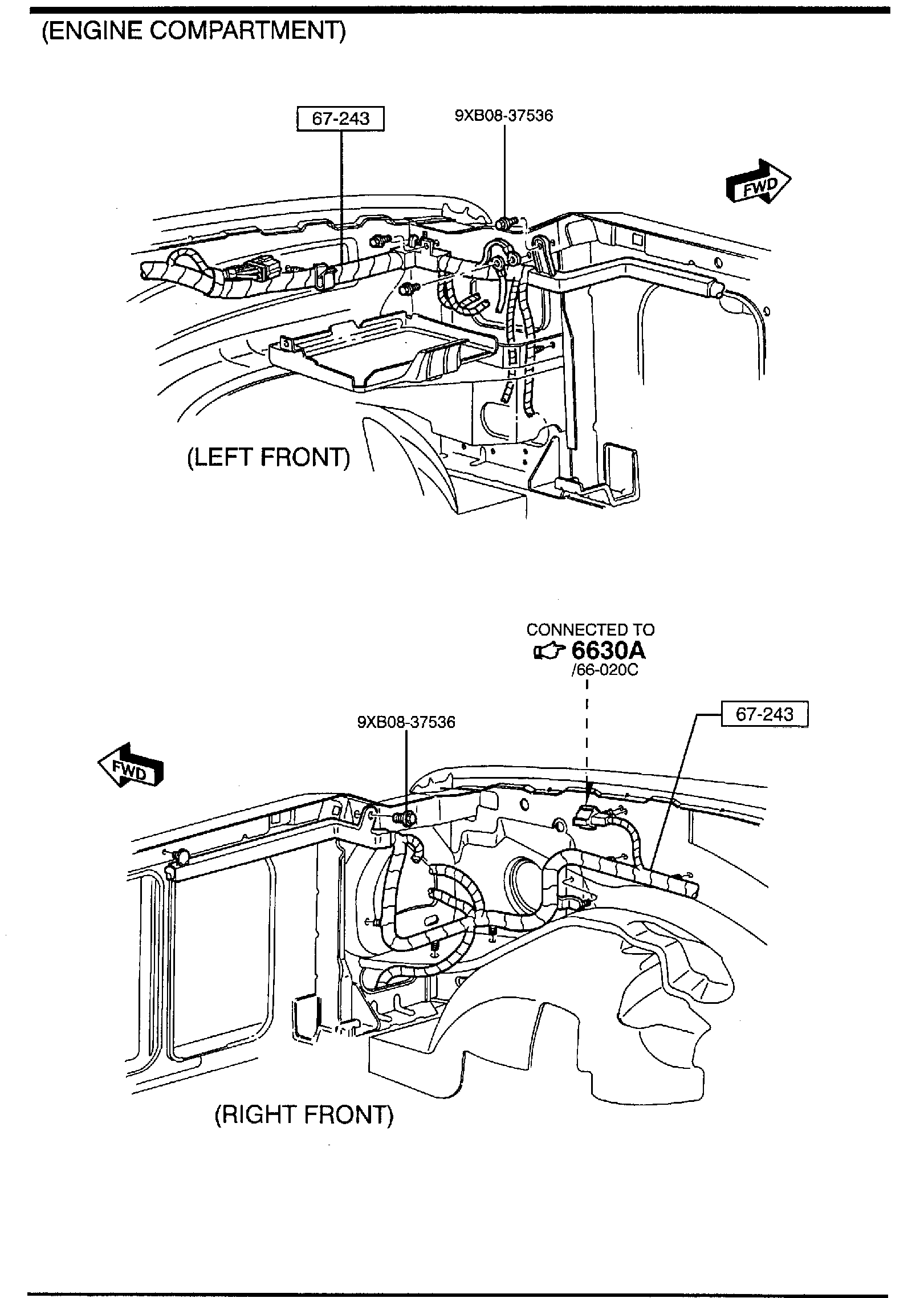 Diagram FRONT & REAR WIRING HARNESS for your 1998 Mazda B4000   