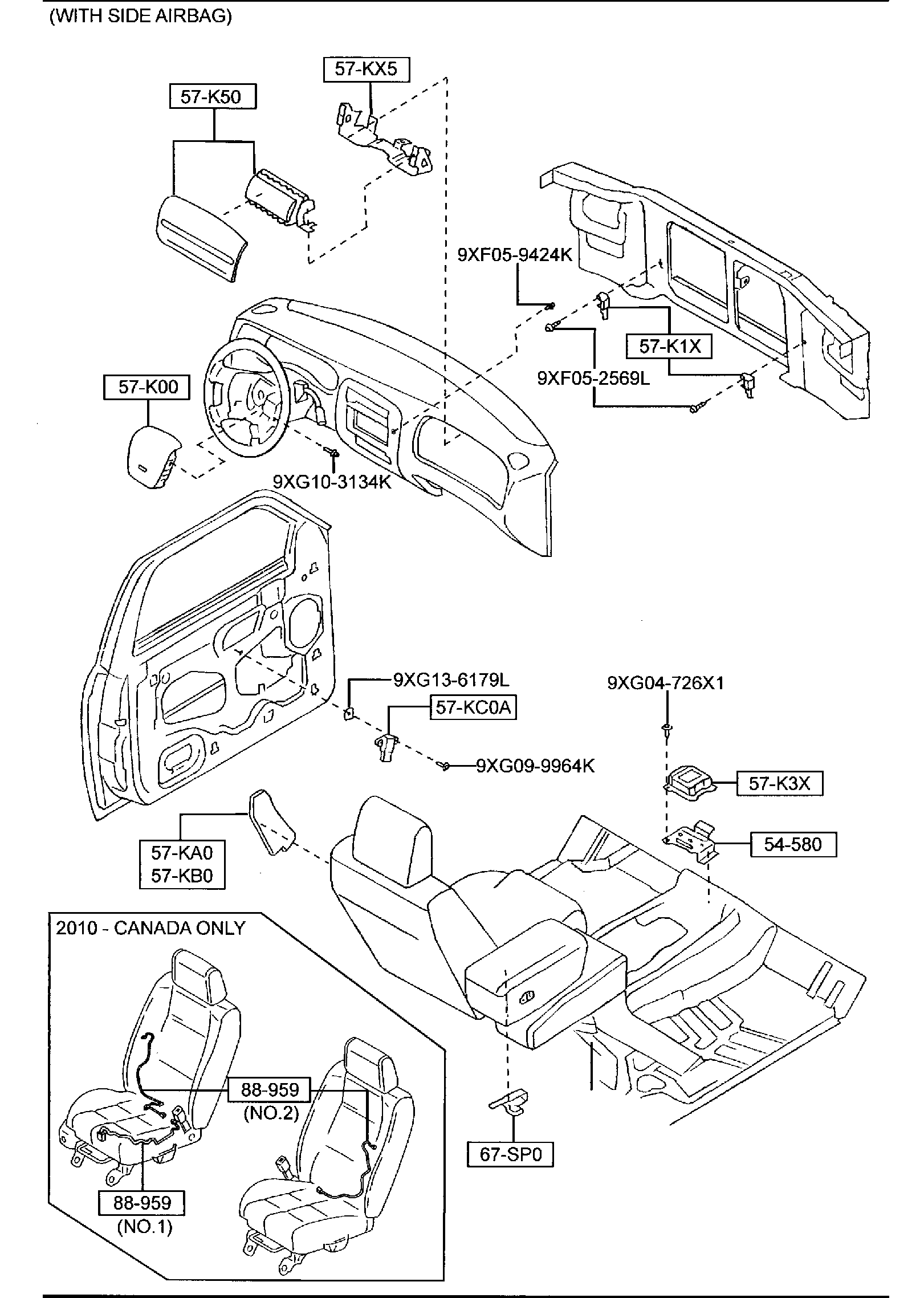 Diagram AIR BAG for your 2012 Mazda MX-5 Miata   