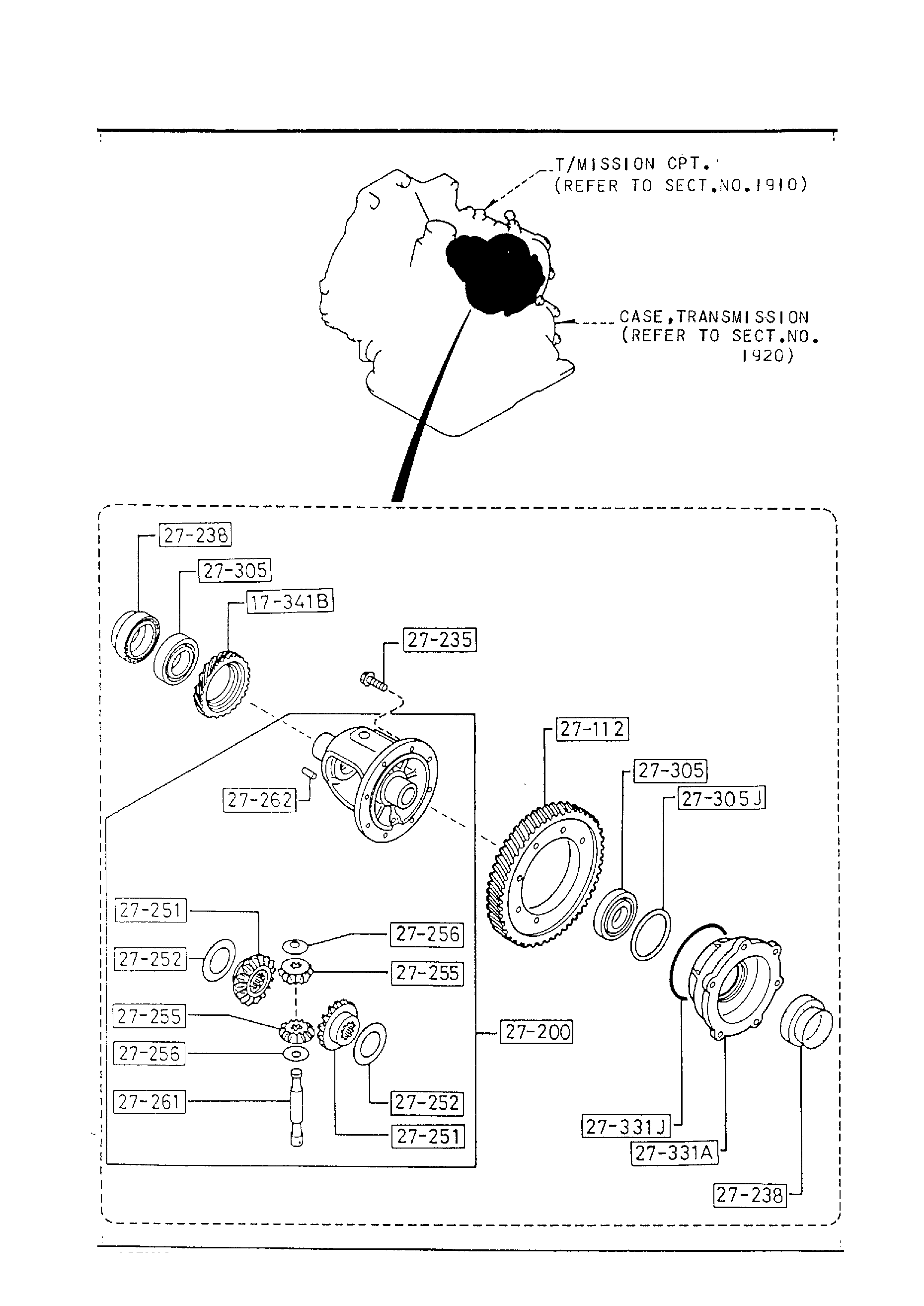 Diagram FRONT DIFFERENTIALS (AT) for your Mazda