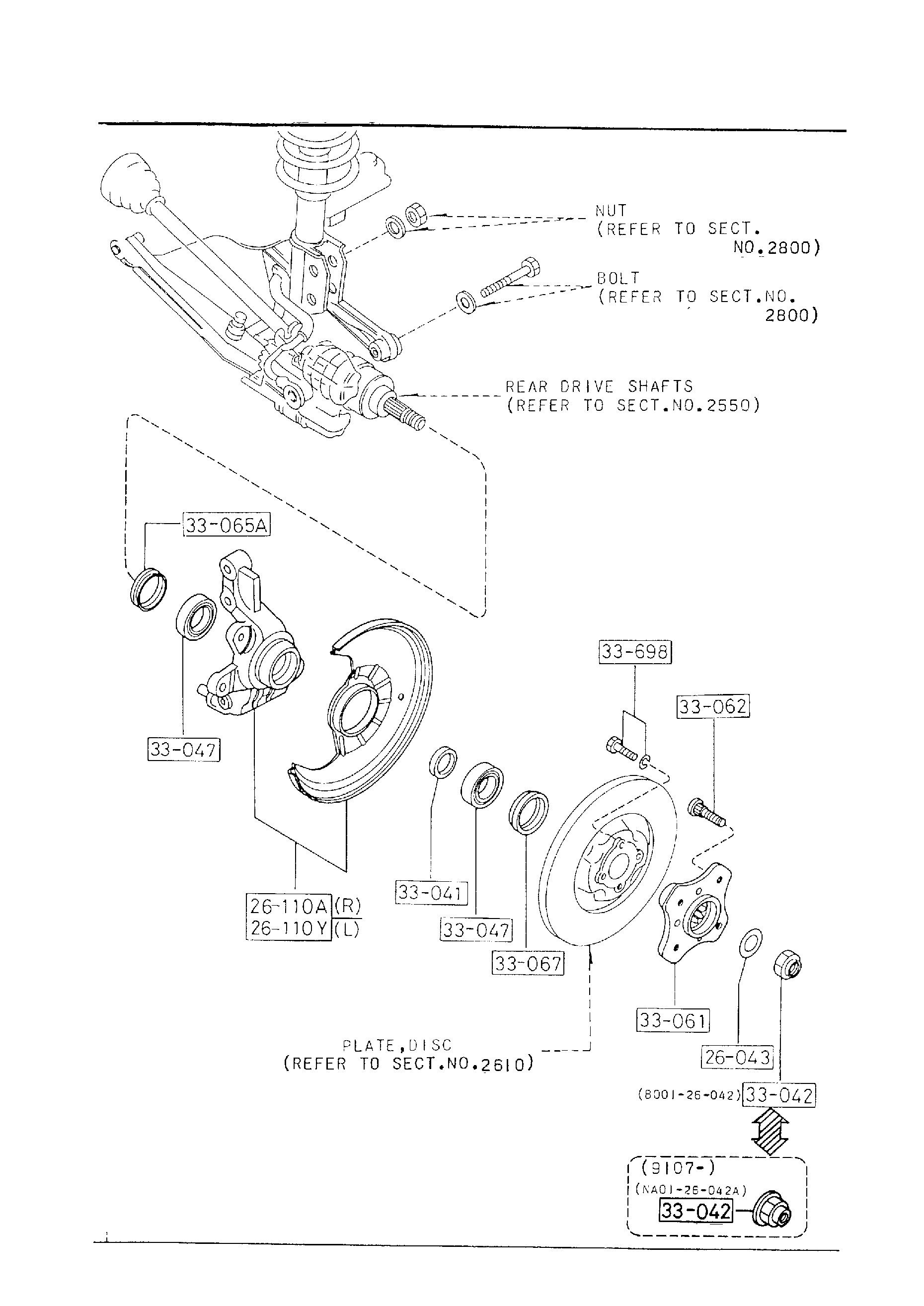 Diagram REAR AXLE (4WD) for your 2006 Mazda Mazda6   