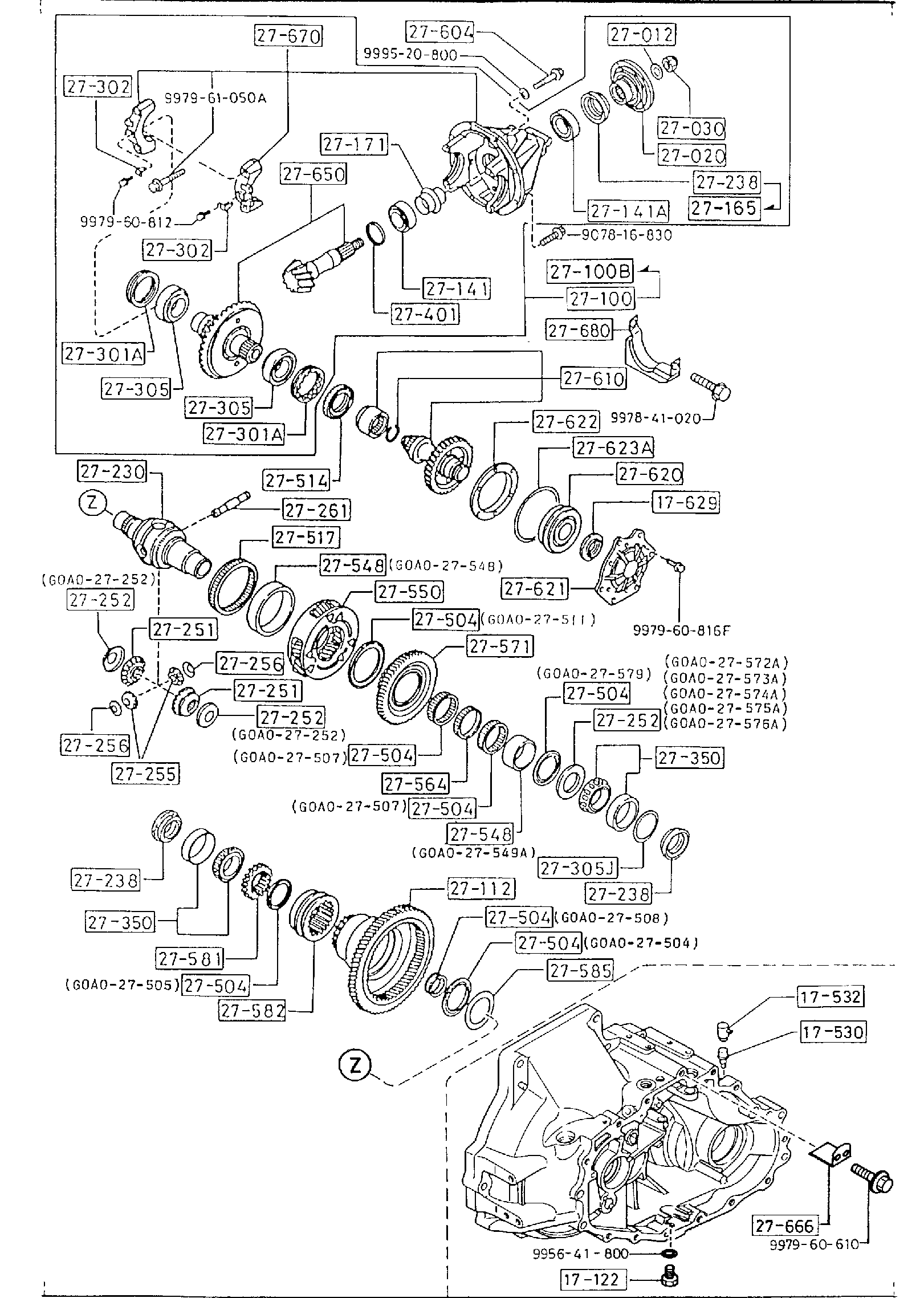 Diagram FRONT DIFFERENTIALS (MT)(4WD) for your 2014 Mazda Mazda3  SEDAN I (VIN Begins: JM1) 