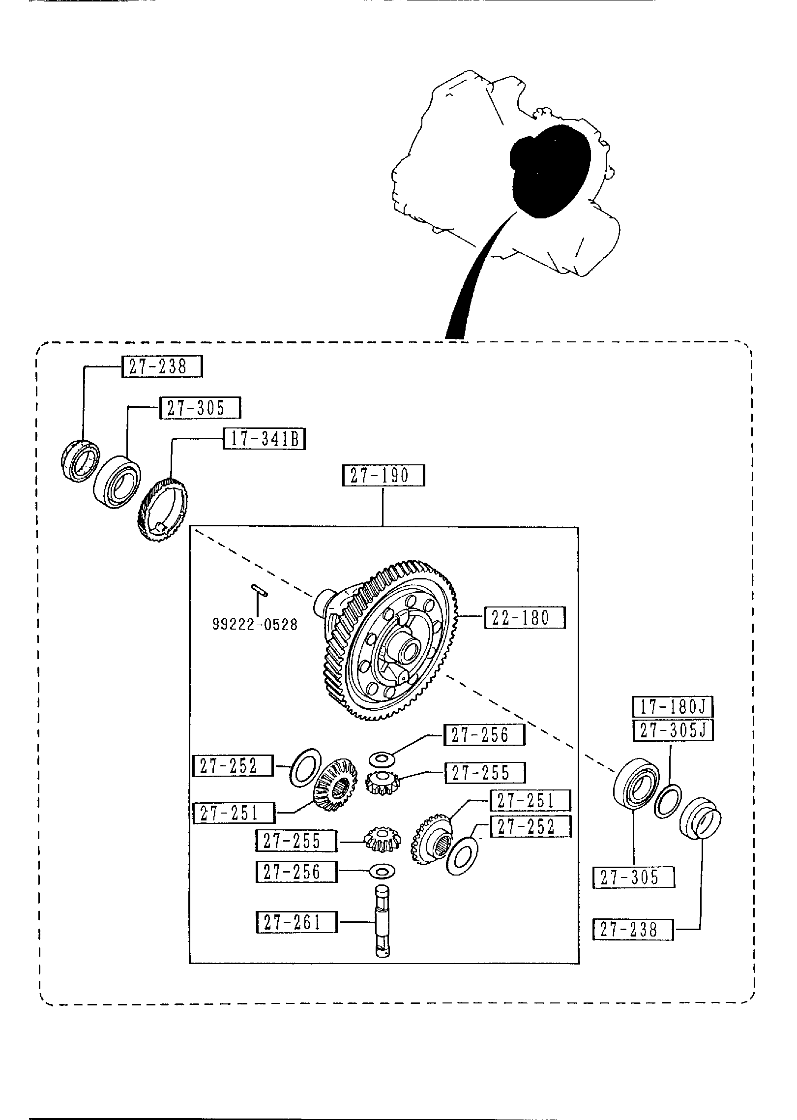 Diagram FRONT DIFFERENTIALS (MT) for your Mazda