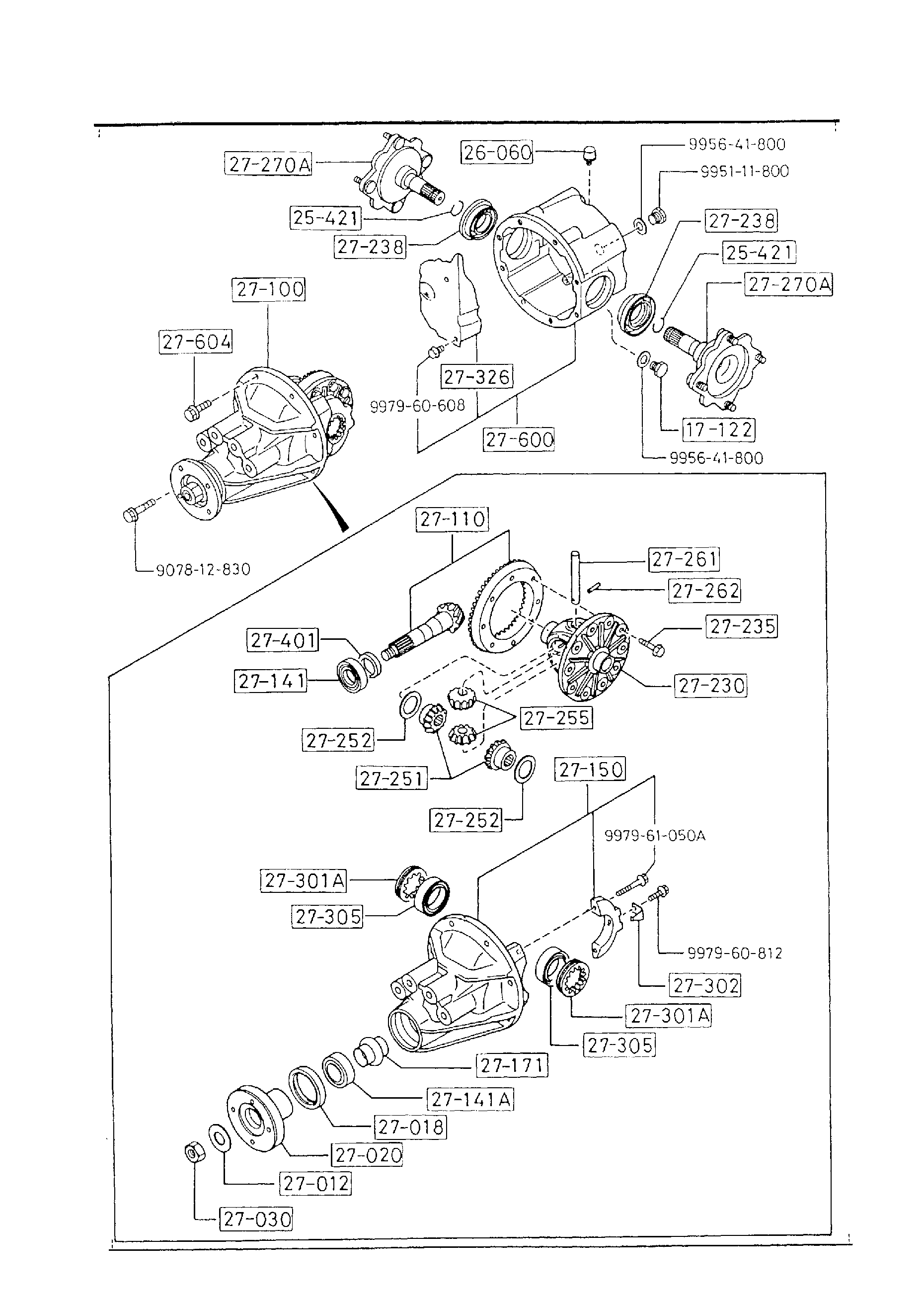 Diagram REAR DIFFERENTIALS (4WD) for your 2014 Mazda Mazda3  SEDAN I (VIN Begins: JM1) 