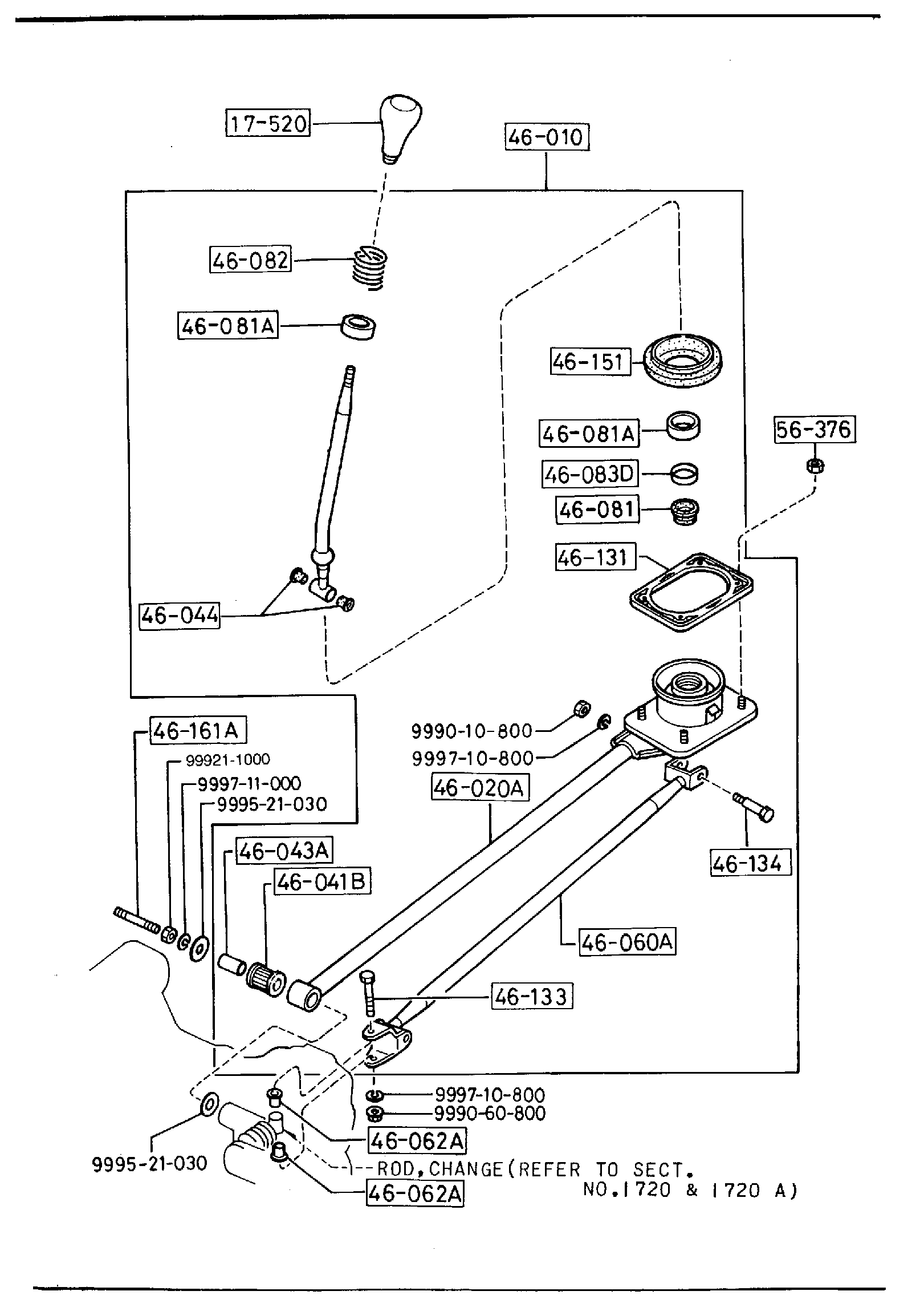 Diagram CHANGE CONTROL SYSTEM (MANUAL T/MISSION) for your Mazda