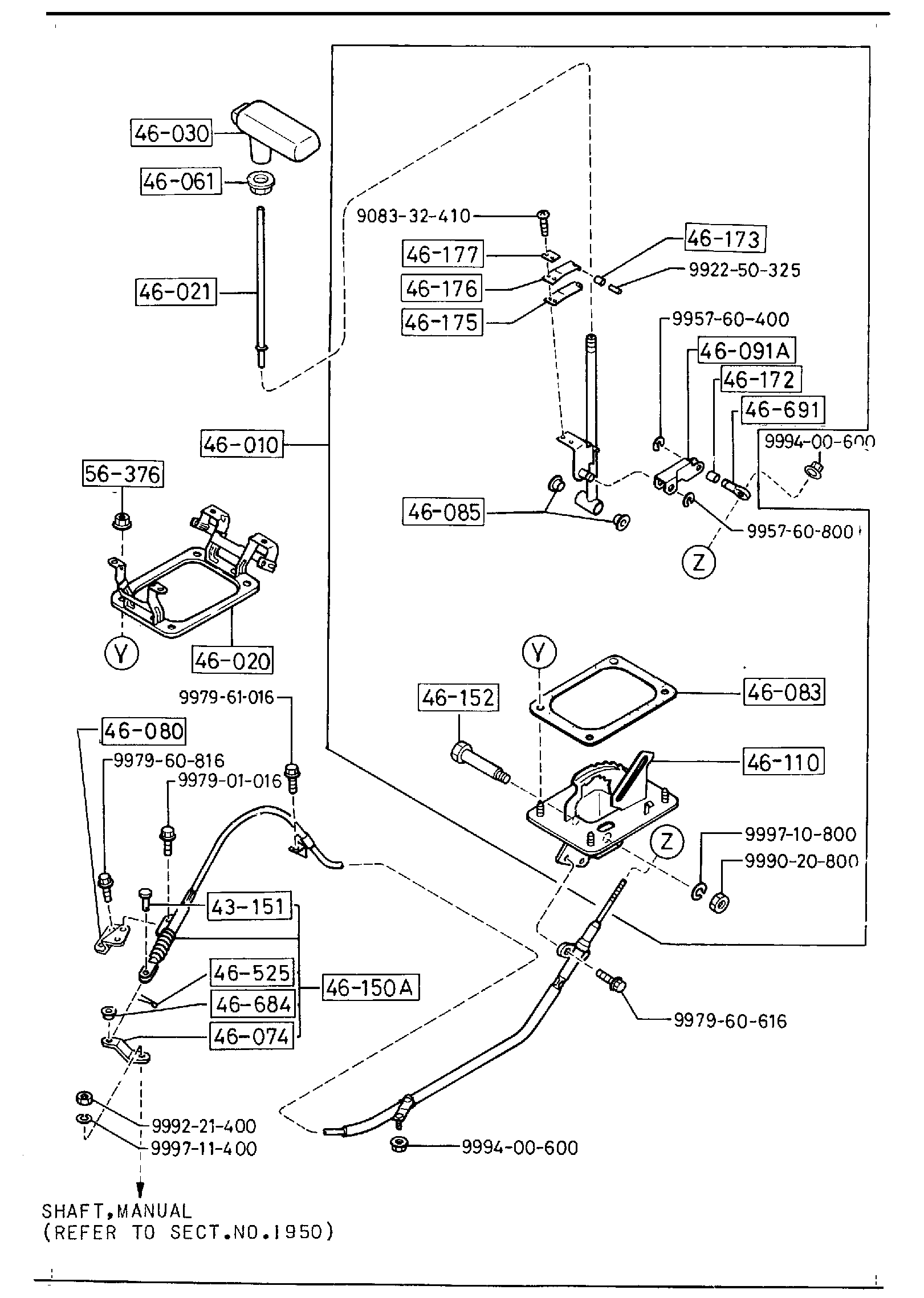 Diagram CHANGE CONTROL SYSTEM (AUTOMATIC T/MISSION) for your 2005 Mazda Mazda3  HATCHBACK BASE 