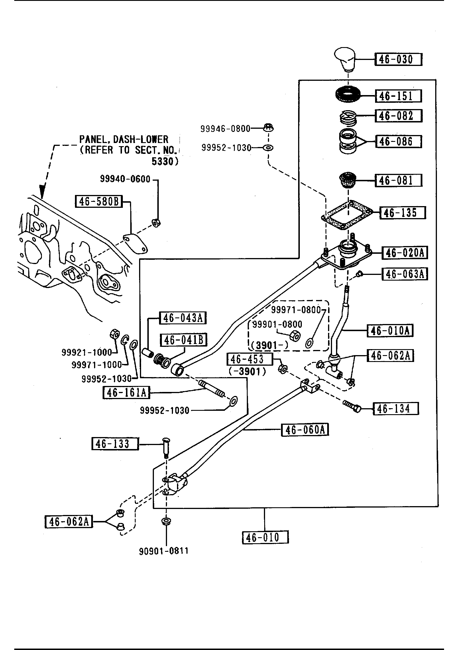 Diagram CHANGE CONTROL SYSTEM (MT) for your 1992 Mazda 323  HATCHBACK SE 