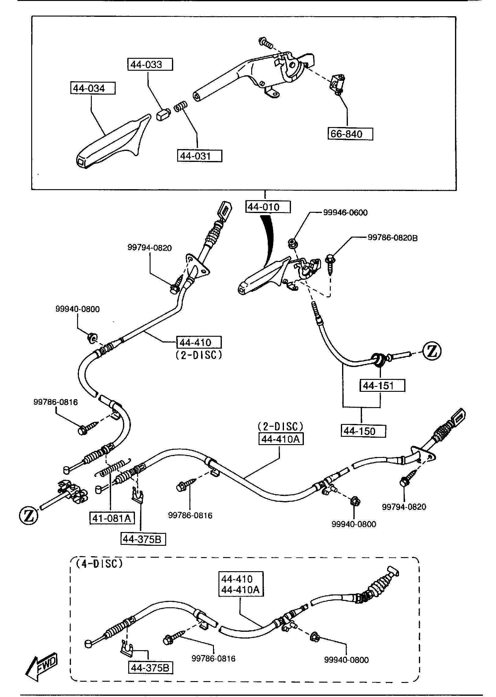 Diagram PARKING BRAKE SYSTEM for your 2012 Mazda MX-5 Miata   