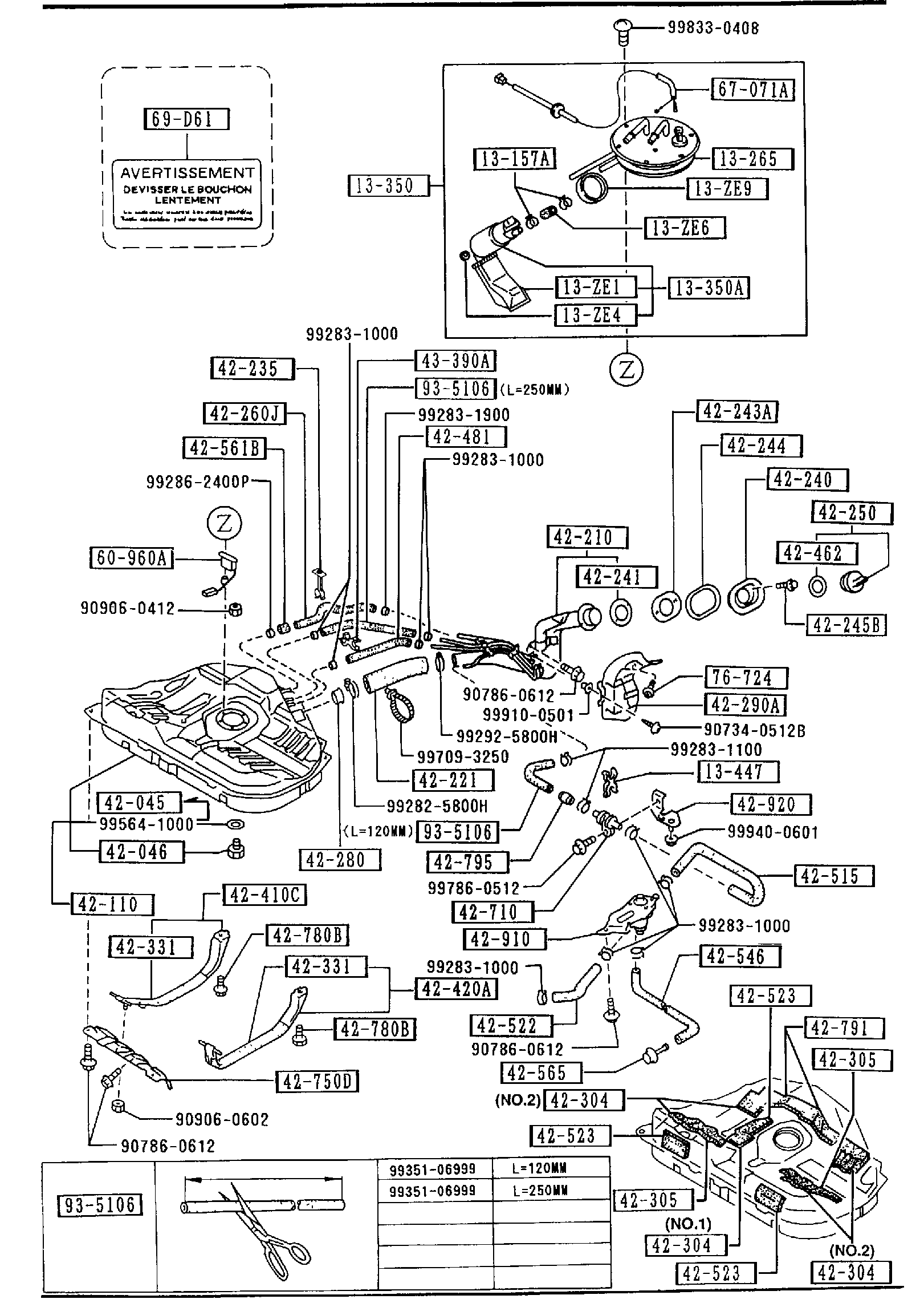 Diagram FUEL TANK for your Mazda
