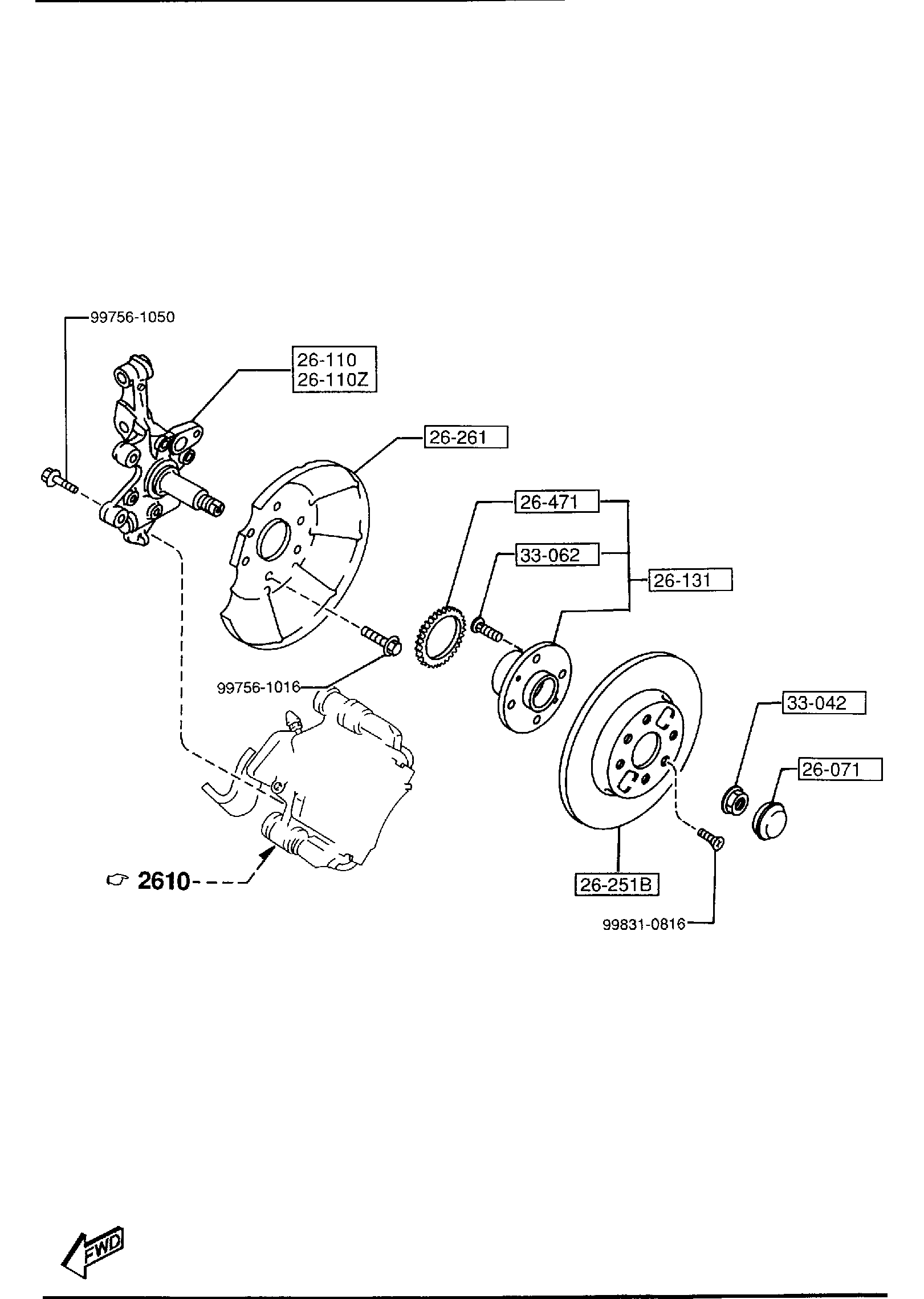 Diagram REAR AXLE (DISC BRAKE) for your 2012 Mazda Mazda3  HATCHBACK SIGNATURE 