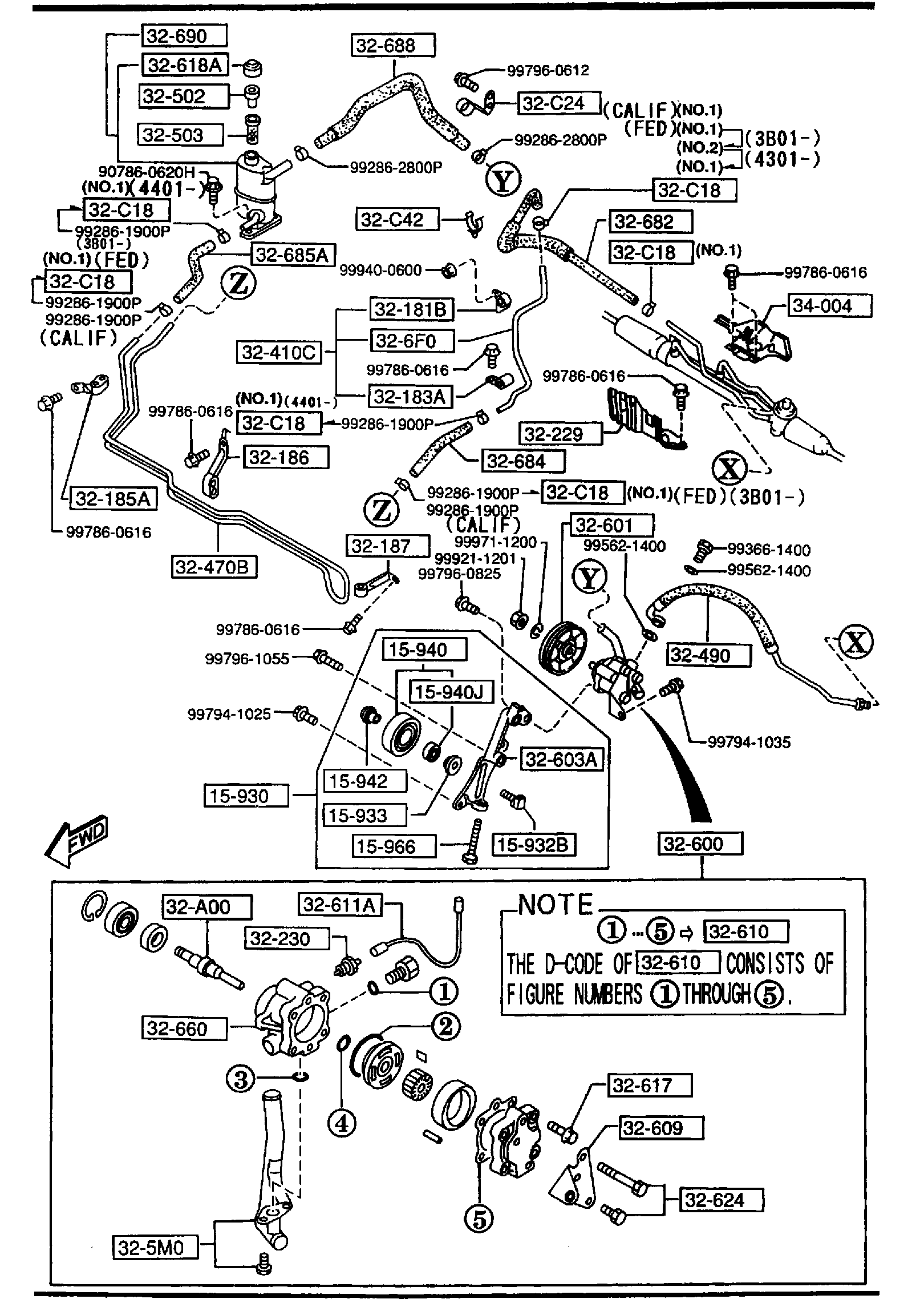 Full size assembly image of POWER STEERING SYSTEM (1800CC) (1/1)