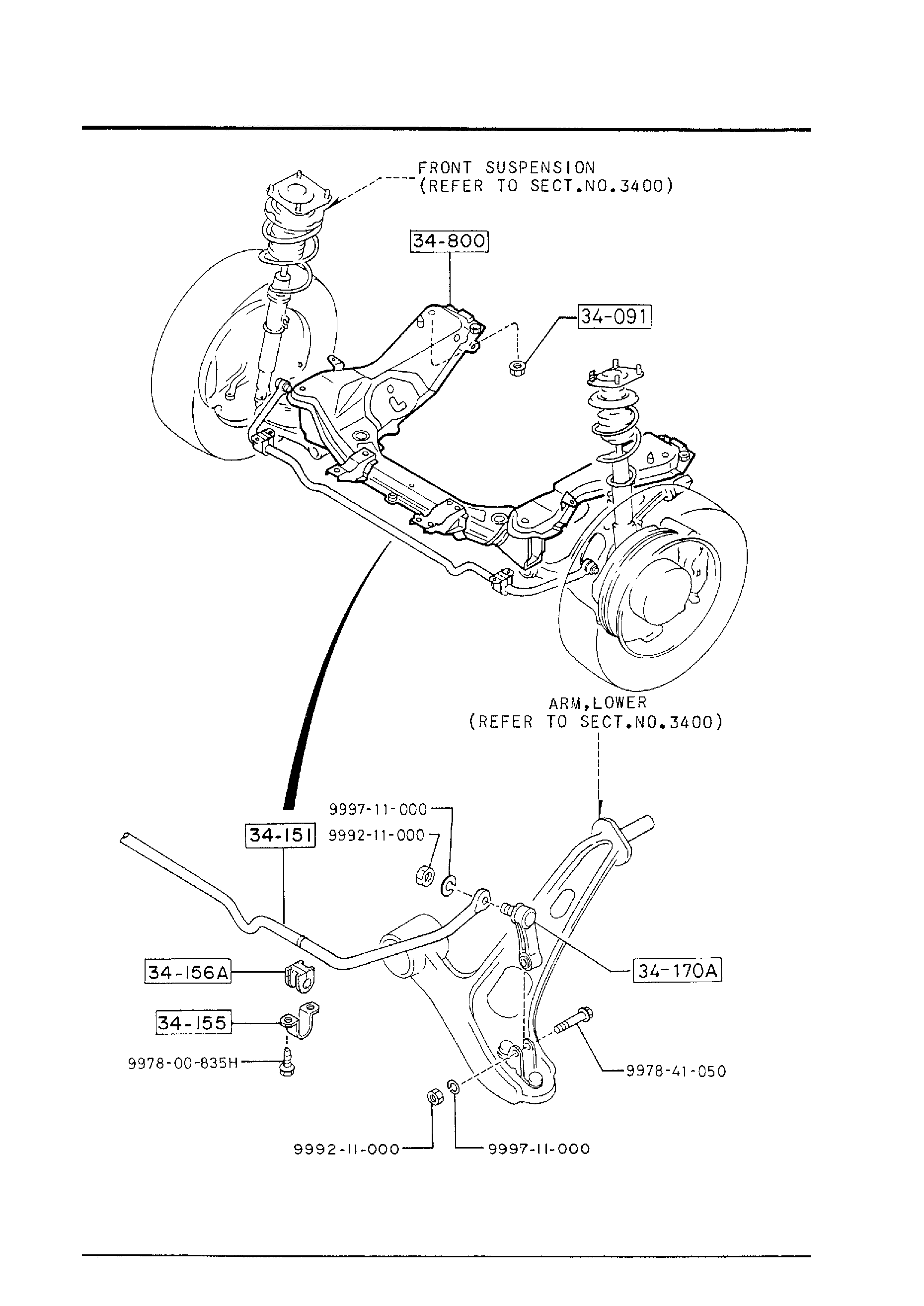 Diagram CROSSMEMBER & STABILIZER for your 2007 Mazda Mazda3  HATCHBACK SIGNATURE 