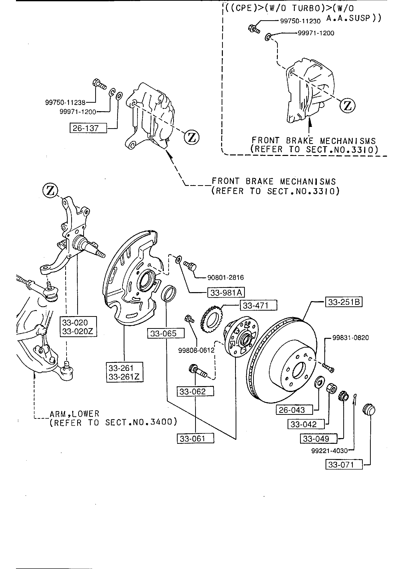 Diagram FRONT AXLE for your 2011 Mazda RX-8 13B MT COUPE GRAND TOURING 