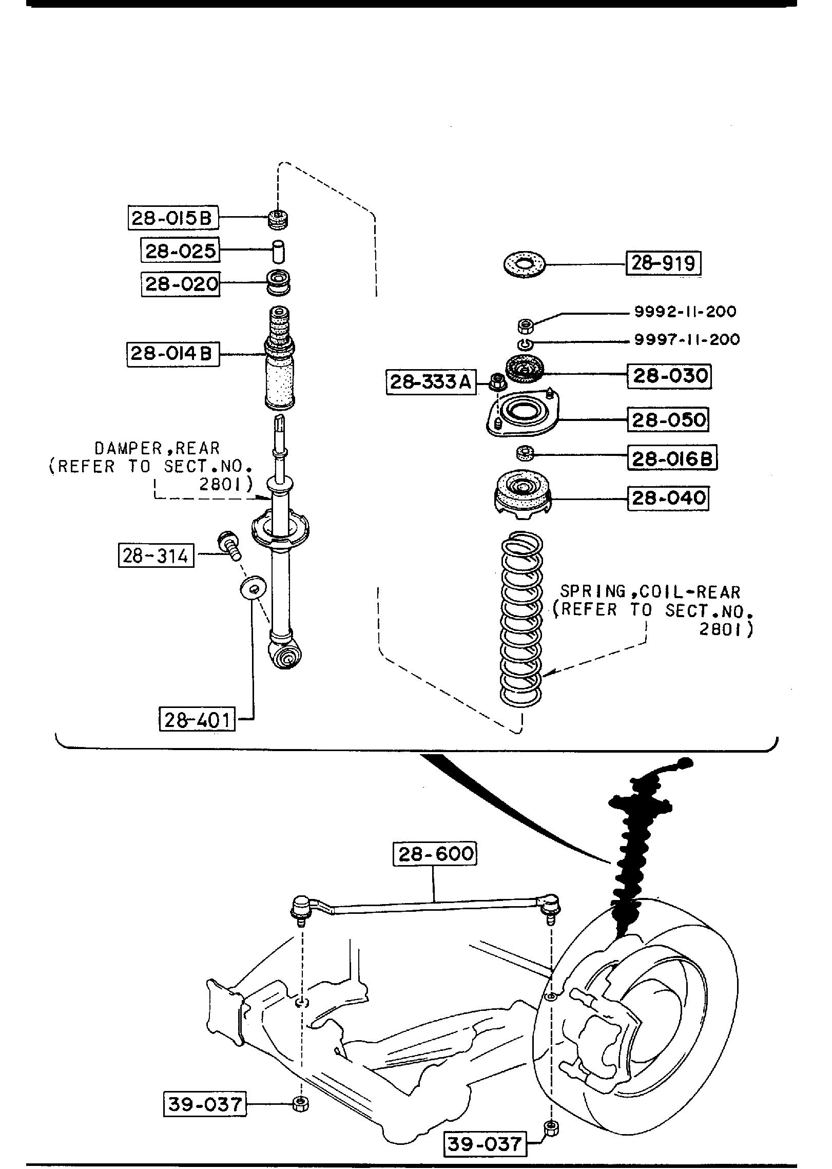 Diagram REAR SUSPENSION MECHANISMS for your 2008 Mazda CX-7   