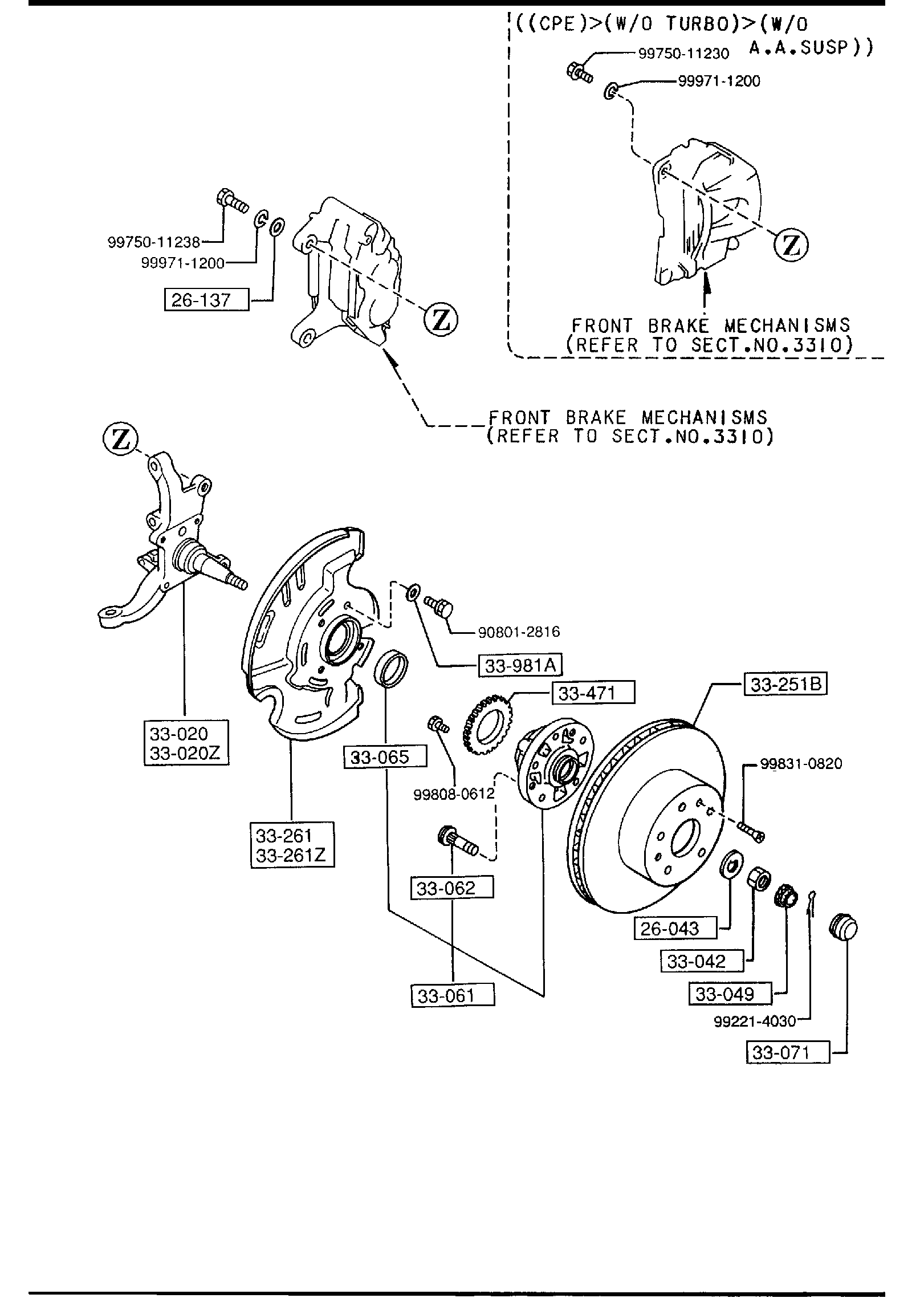 Diagram FRONT AXLE for your 2011 Mazda RX-8 13B MT COUPE GRAND TOURING 