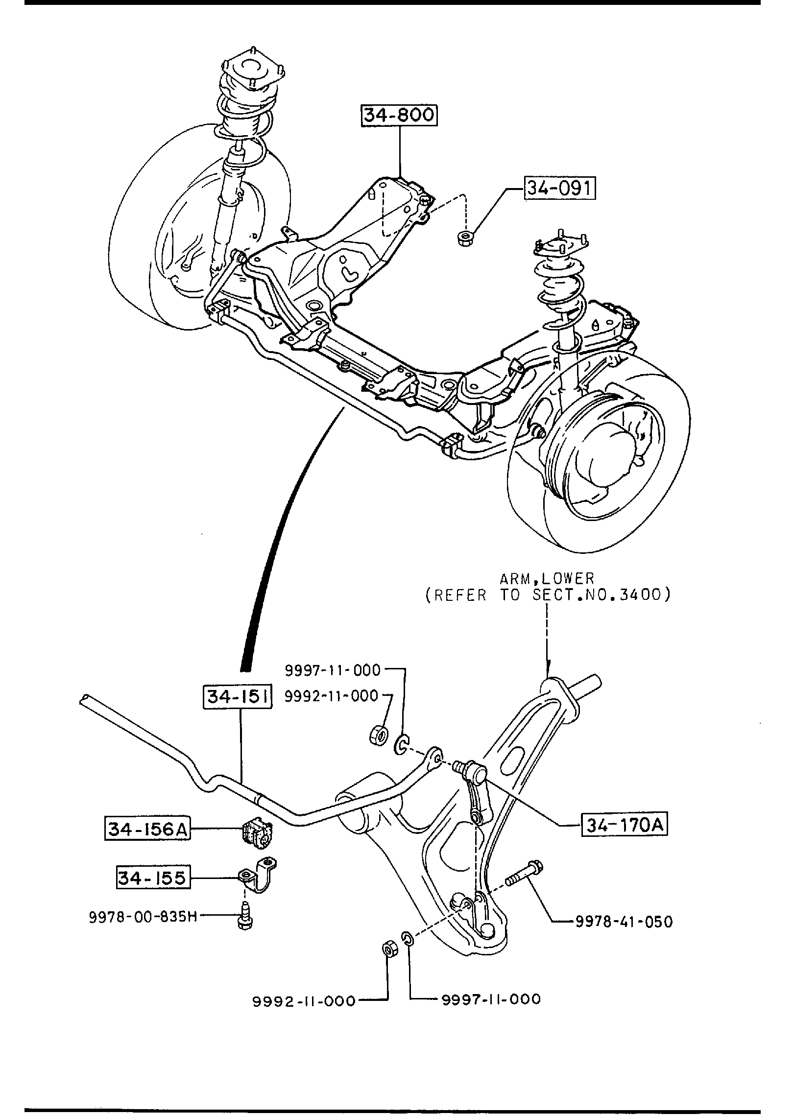 Diagram CROSSMEMBER & STABILIZER for your 2007 Mazda Mazda3  HATCHBACK SIGNATURE 