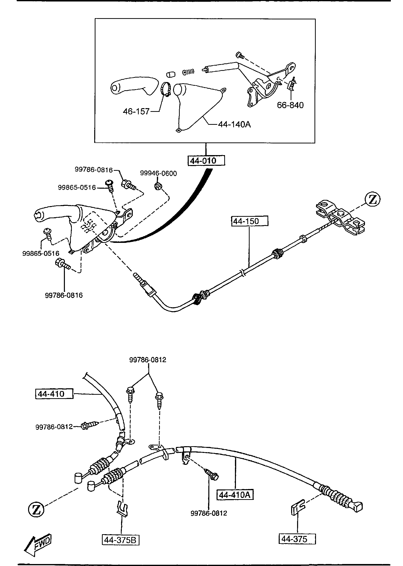 Diagram PARKING BRAKE SYSTEM for your 2012 Mazda MX-5 Miata   