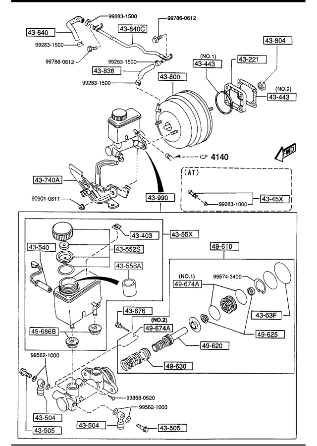 Diagram BRAKE MASTER CYLINDER & POWER BRAKE for your 2015 Mazda Mazda3  SEDAN STR 