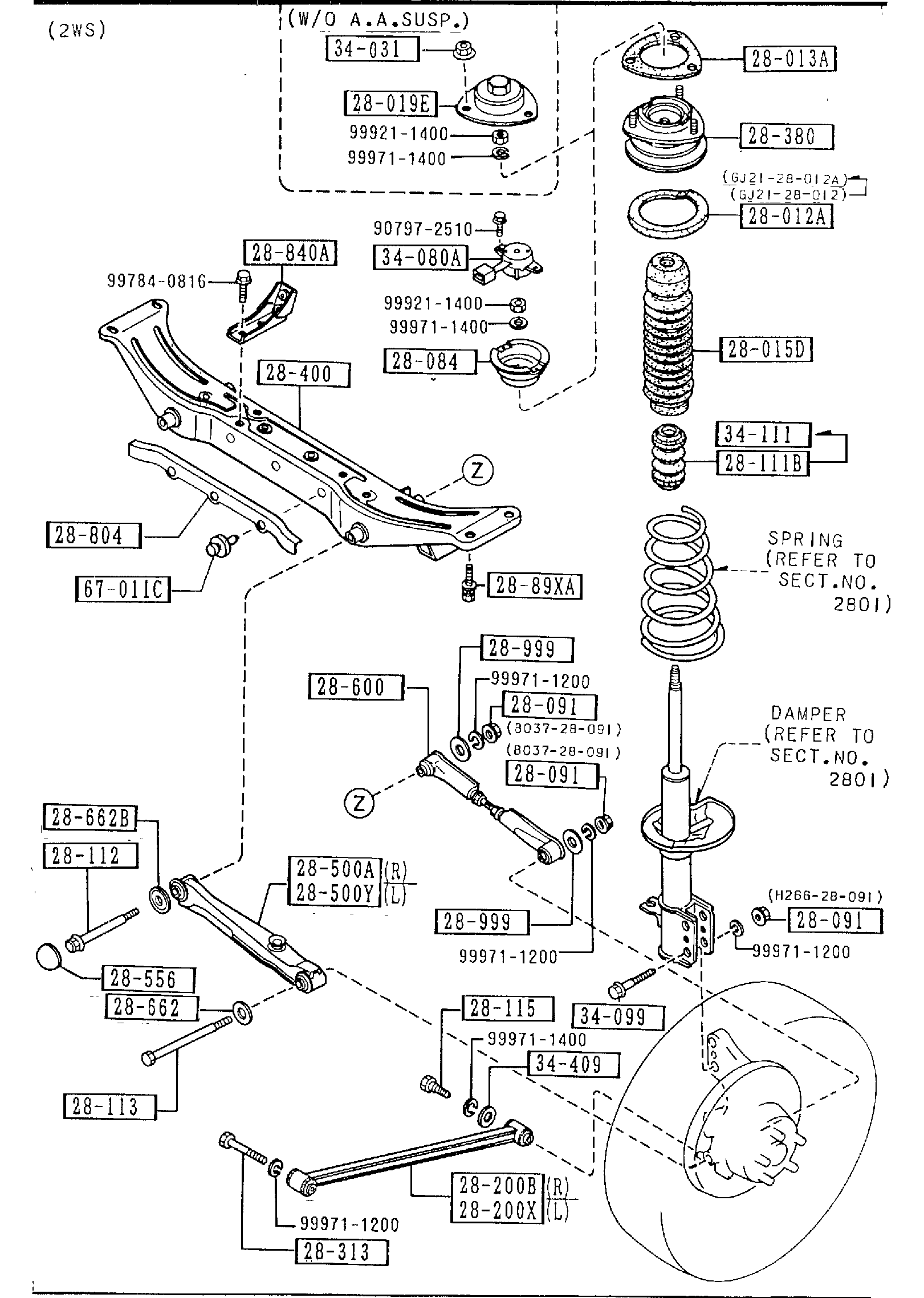 Diagram REAR SUSPENSION MECHANISMS for your 2012 Mazda Mazda5 2.5L MT 2WD SPORT WAGON 