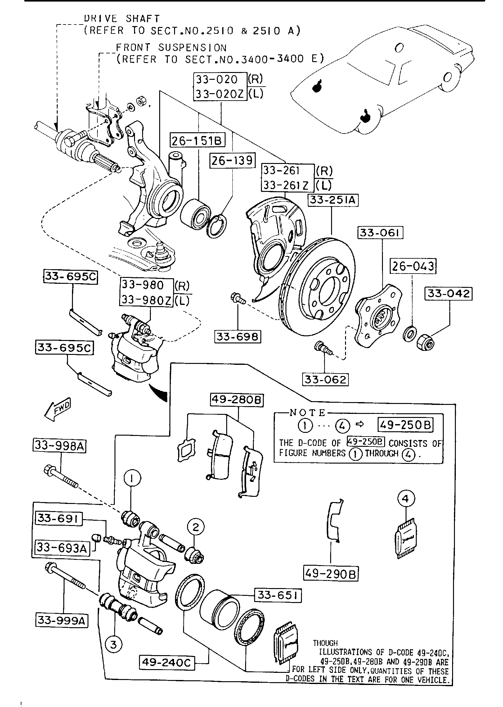 Diagram FRONT AXLE for your 2006 Mazda Mazda6   