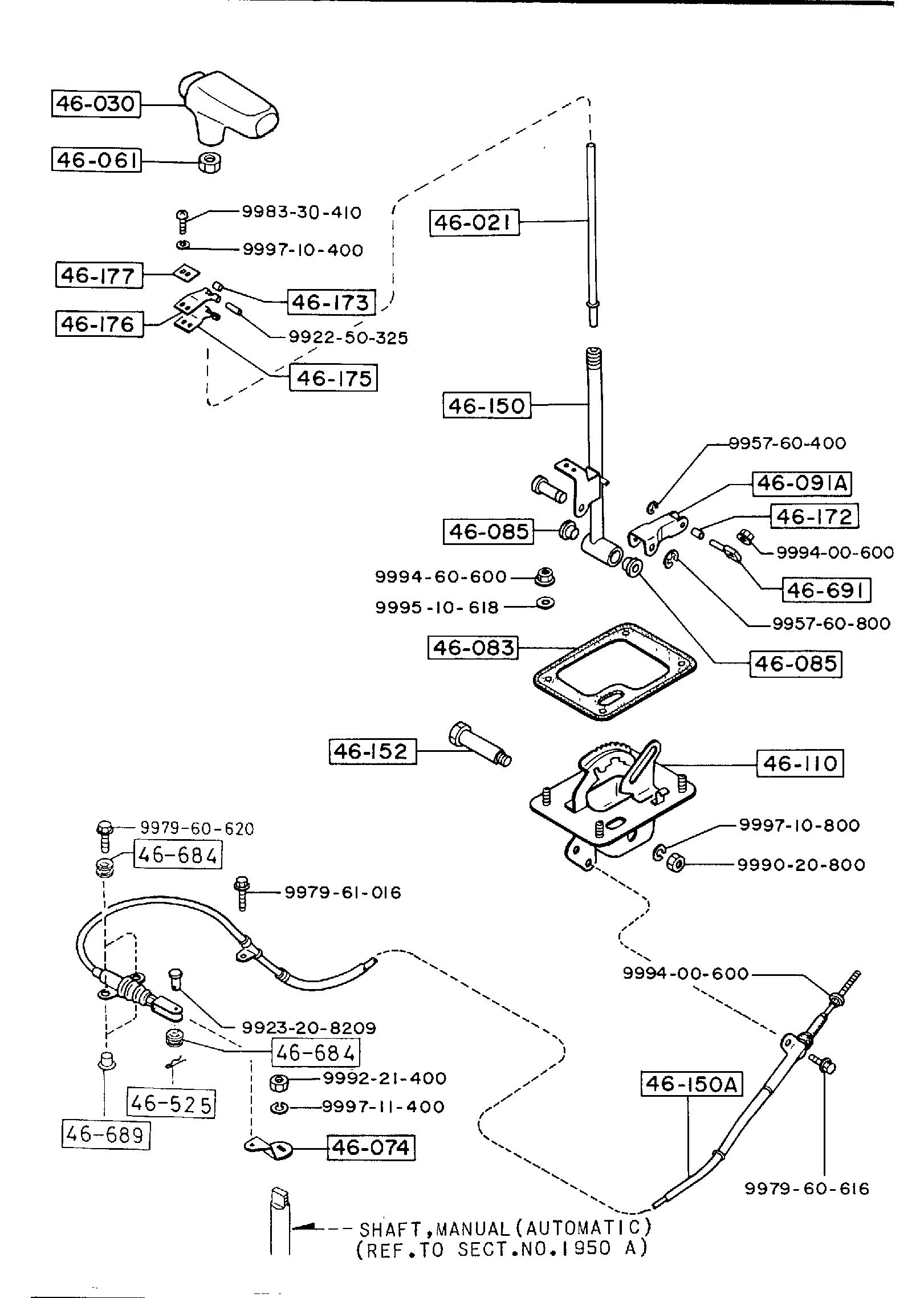 Diagram CHANGE CONTROL SYSTEM (AUTOMATIC T/MISSION)(4-SPEED) for your 2005 Mazda Mazda3  HATCHBACK BASE 