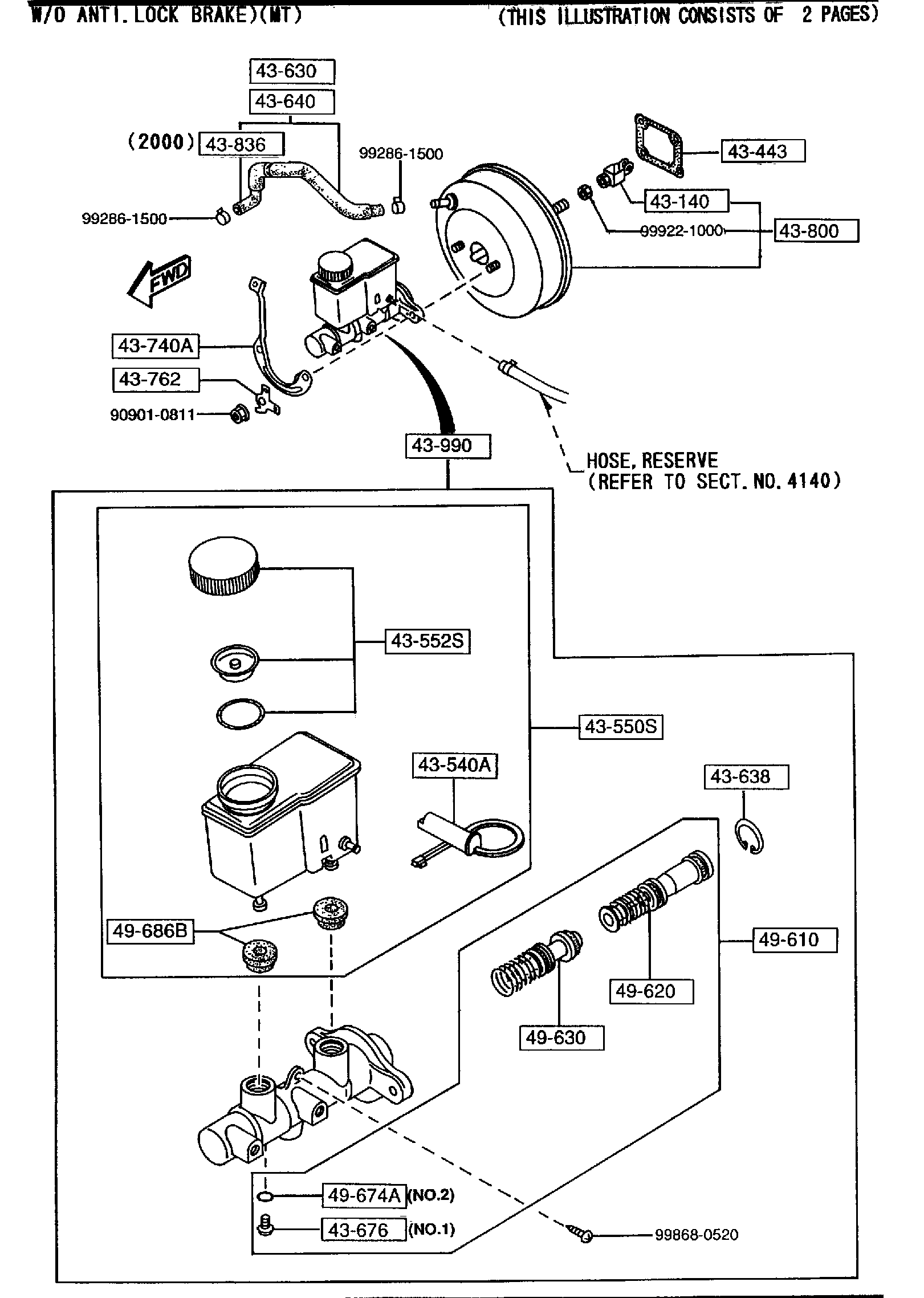 Diagram BRAKE MASTER CYLINDER & POWER BRAKE for your 2016 Mazda Mazda6   