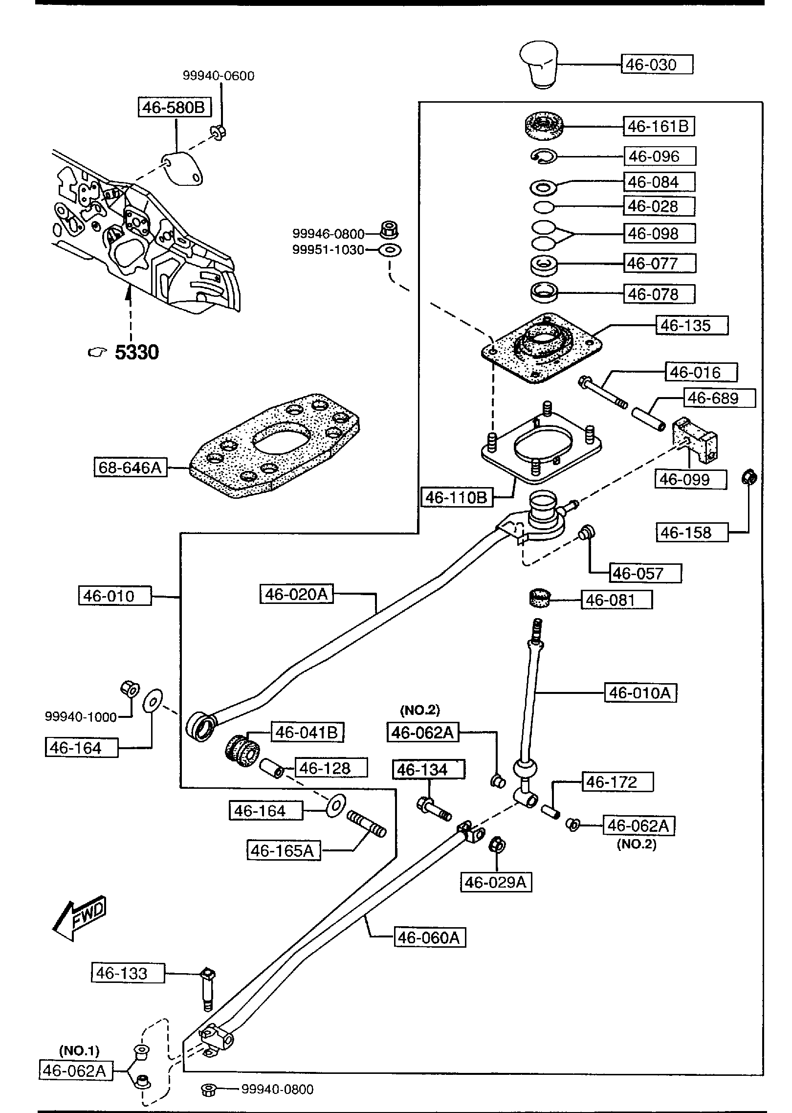 Full size assembly image of CHANGE CONTROL SYSTEM (MANUAL TRANSMISSION) (1/1)