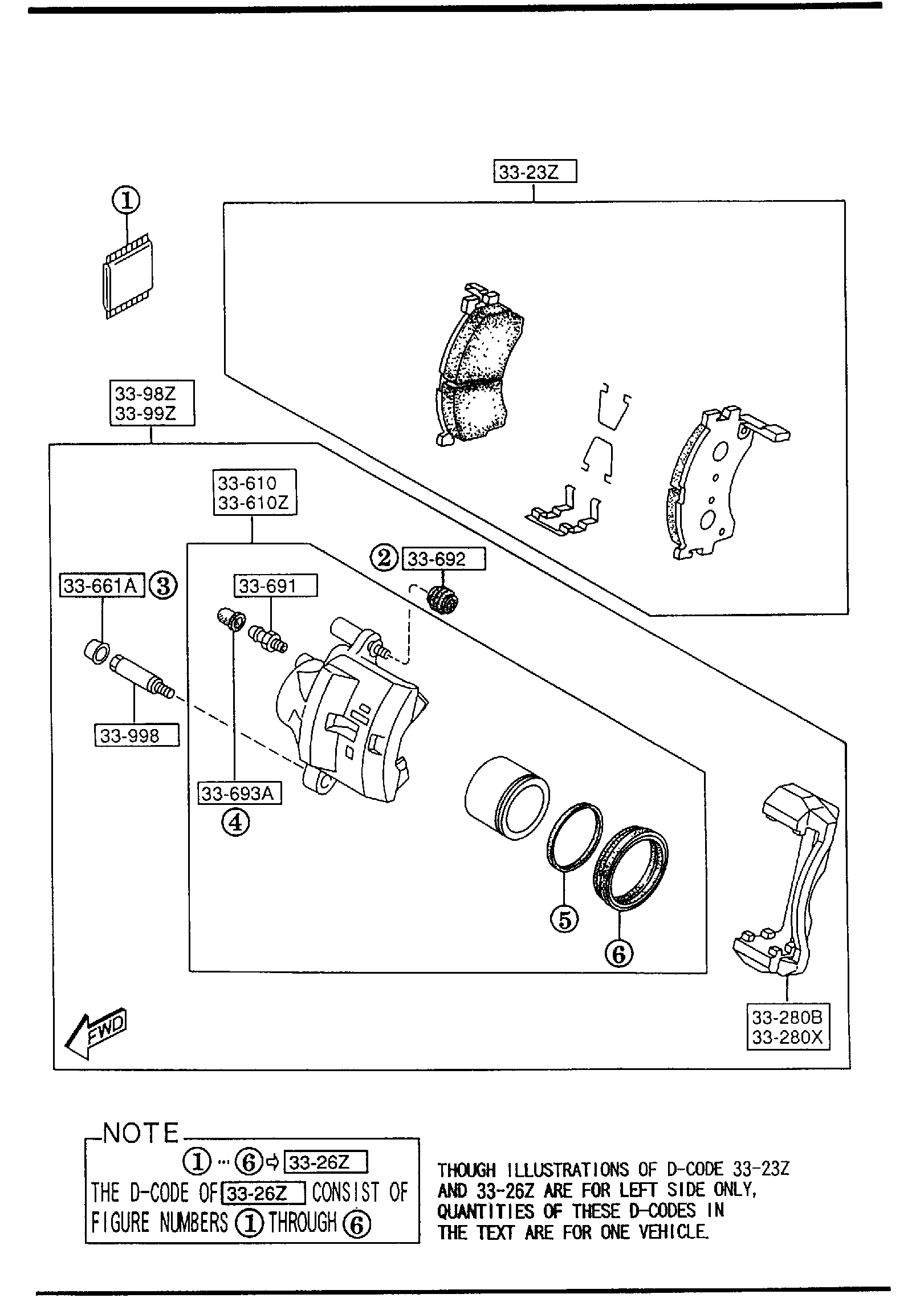 Diagram FRONT BRAKE MECHANISMS for your 2006 Mazda Mazda3  SEDAN STR 