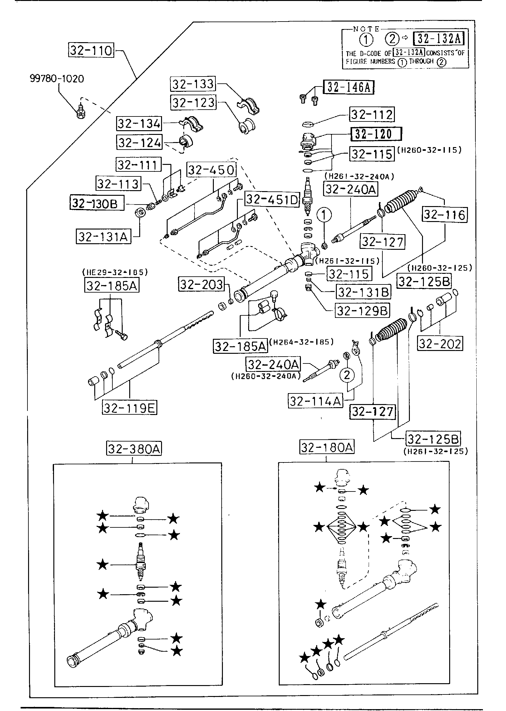 Diagram STEERING GEAR (W/ POWER STEERING:VELOCITY SENSOR) (STD-EQUIP.) for your 2012 Mazda CX-7   