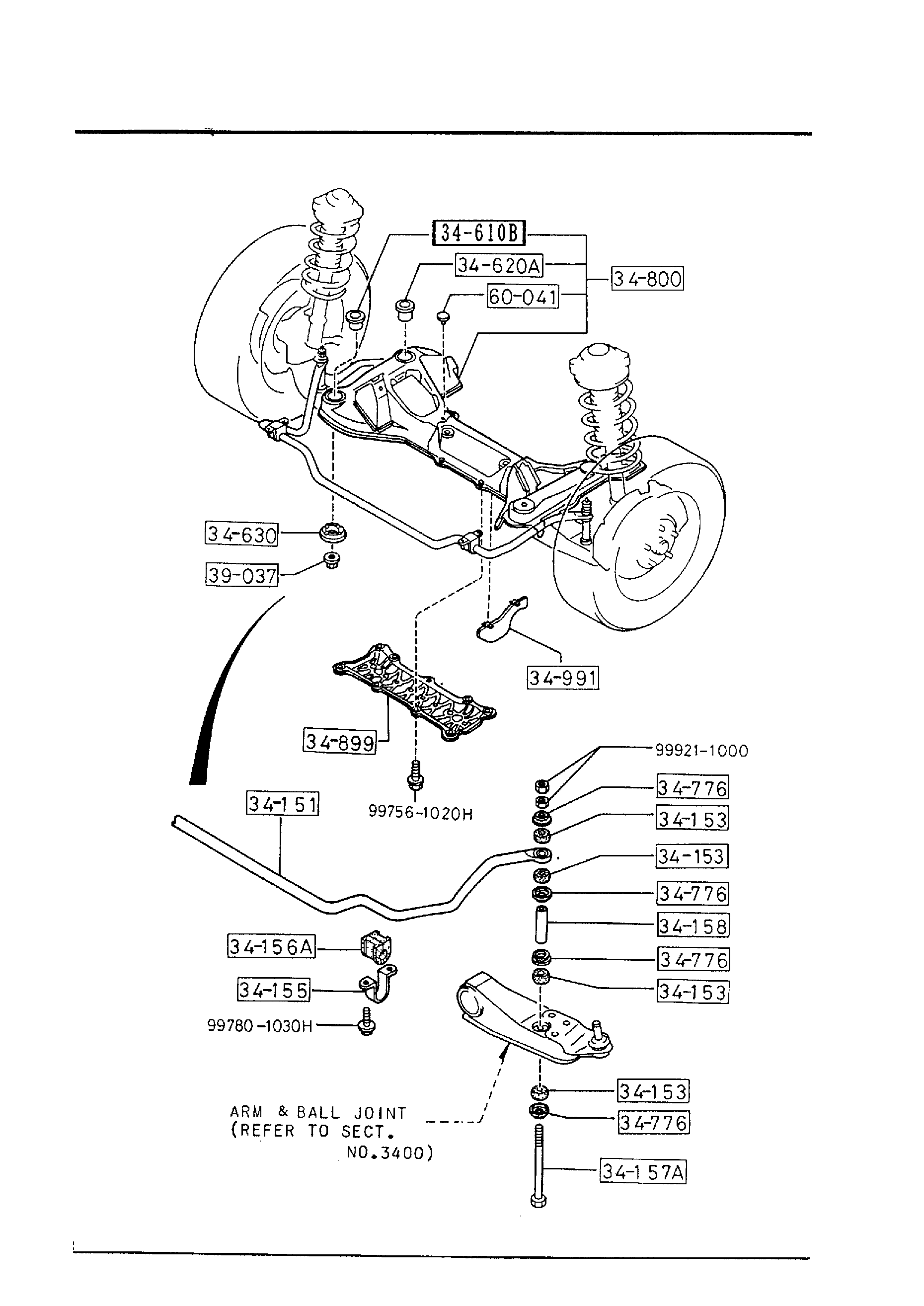 Diagram CROSSMEMBER & STABILIZER for your 2007 Mazda Mazda3  HATCHBACK SIGNATURE 