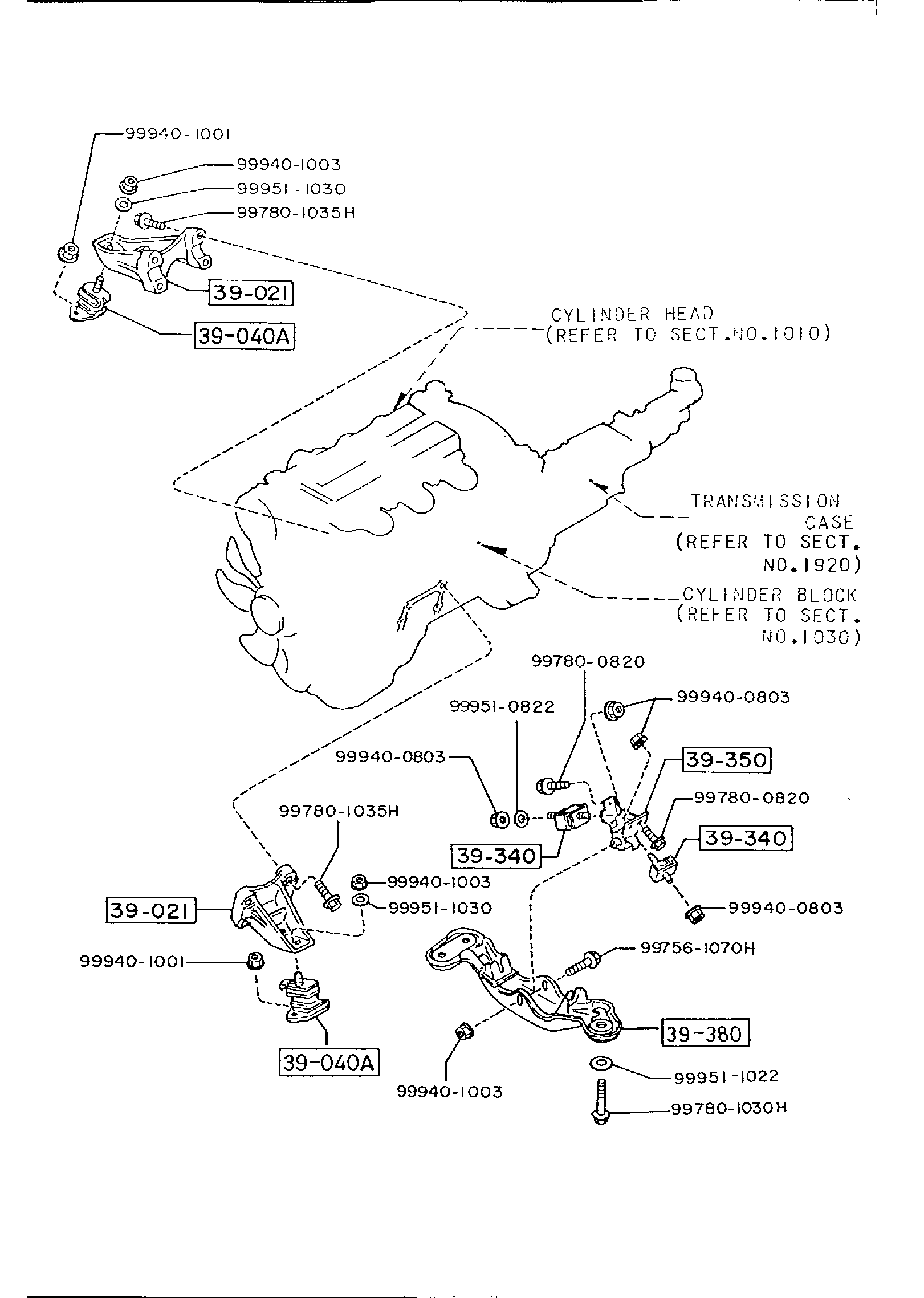 Diagram ENGINE & T/MISSION MOUNTINGS for your 2021 Mazda Mazda6   