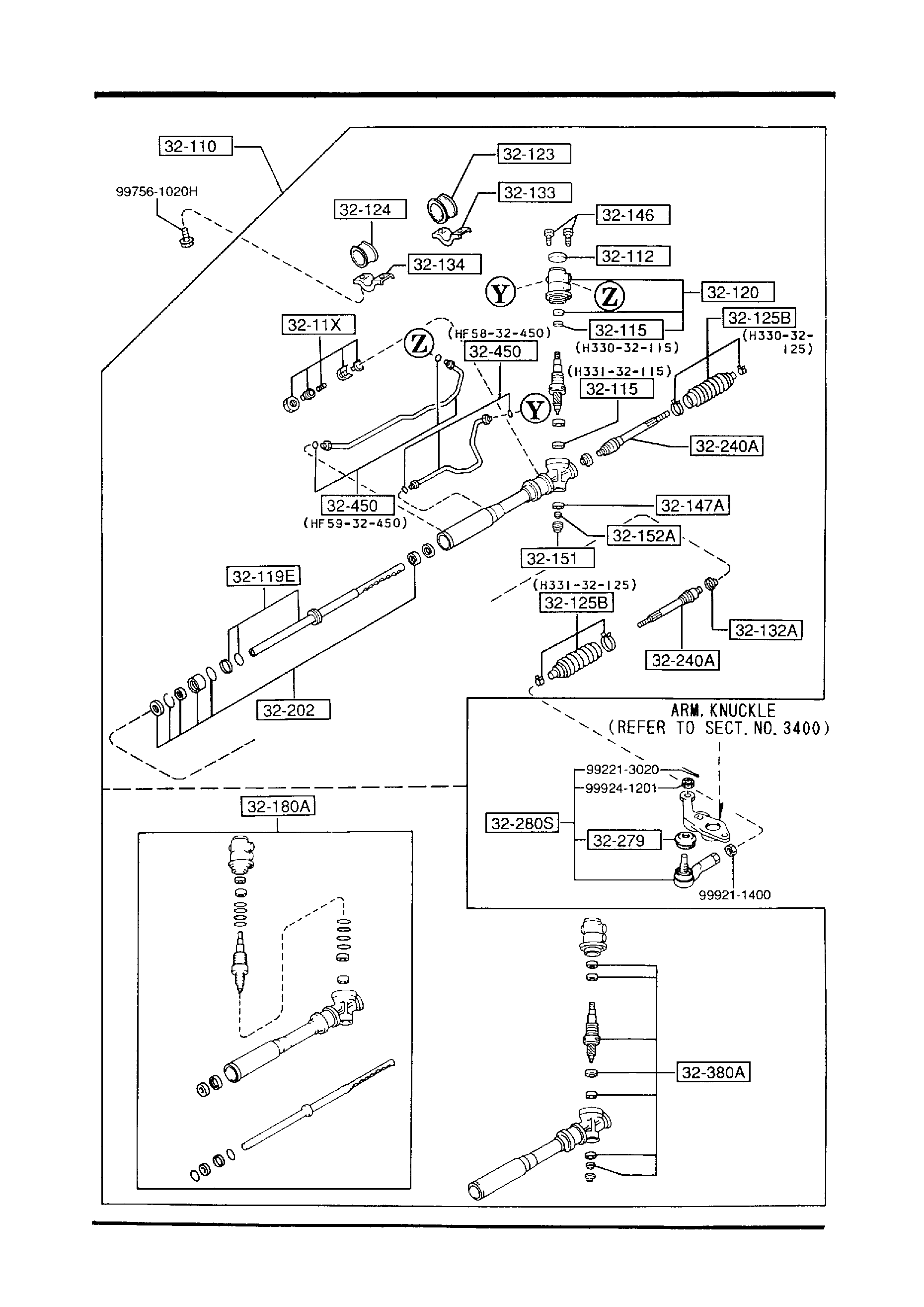 Diagram STEERING GEAR for your 2017 Mazda Mazda3  HATCHBACK TOURING (VIN Begins: JM1) 