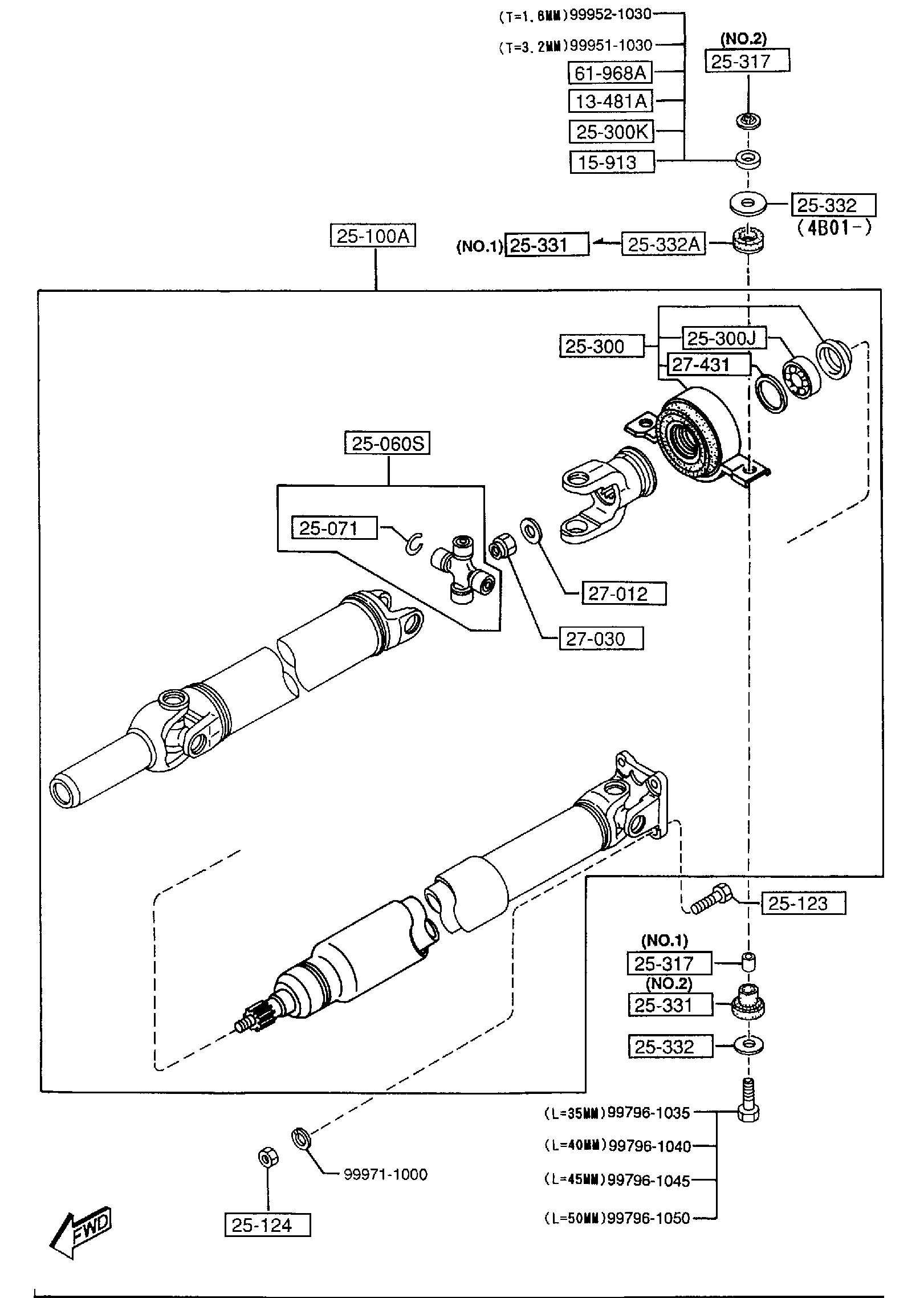 Diagram PROPELLER SHAFT for your 2012 Mazda Mazda2   