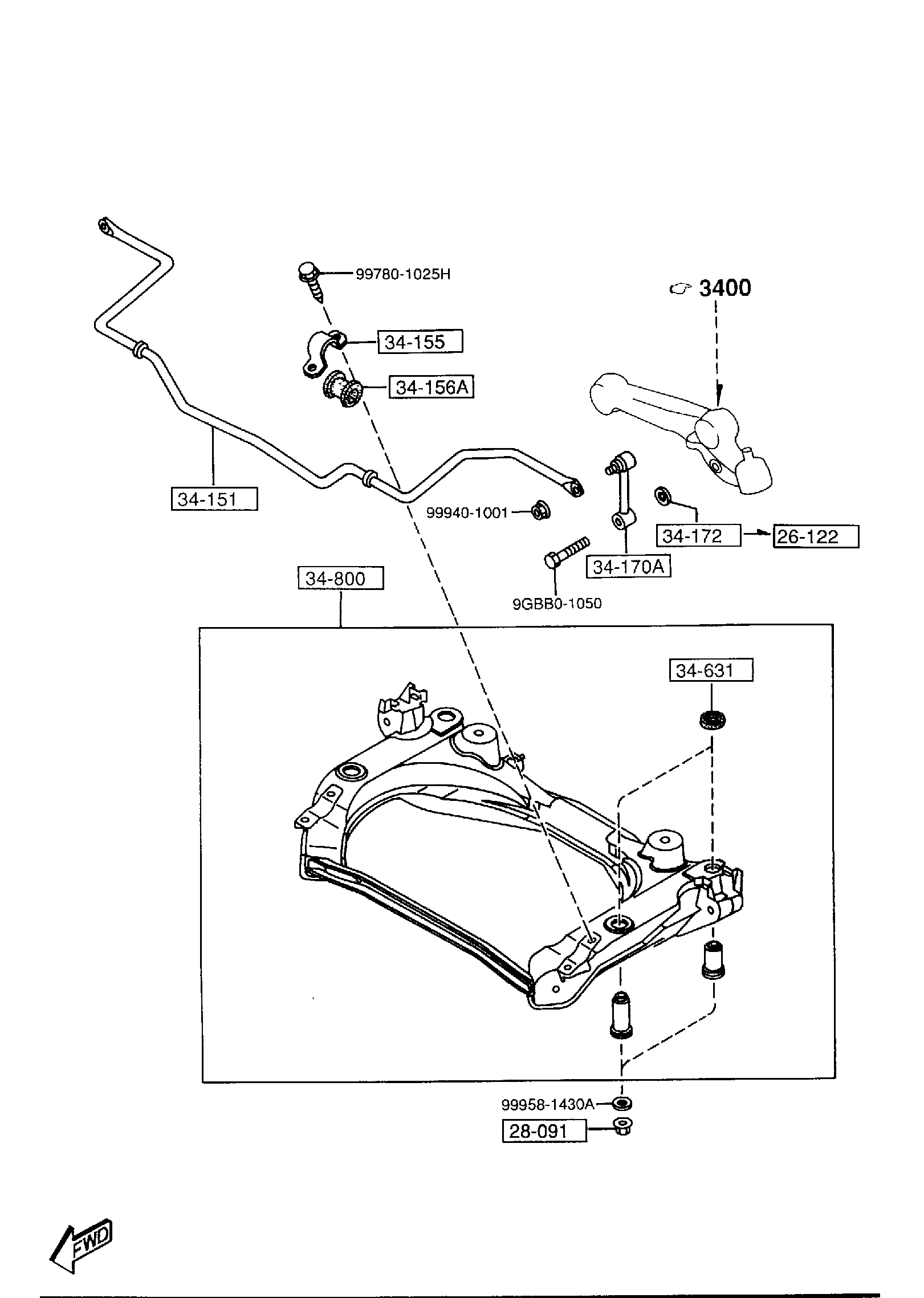 Diagram CROSSMEMBER & STABILIZER for your 2007 Mazda Mazda3  HATCHBACK SIGNATURE 