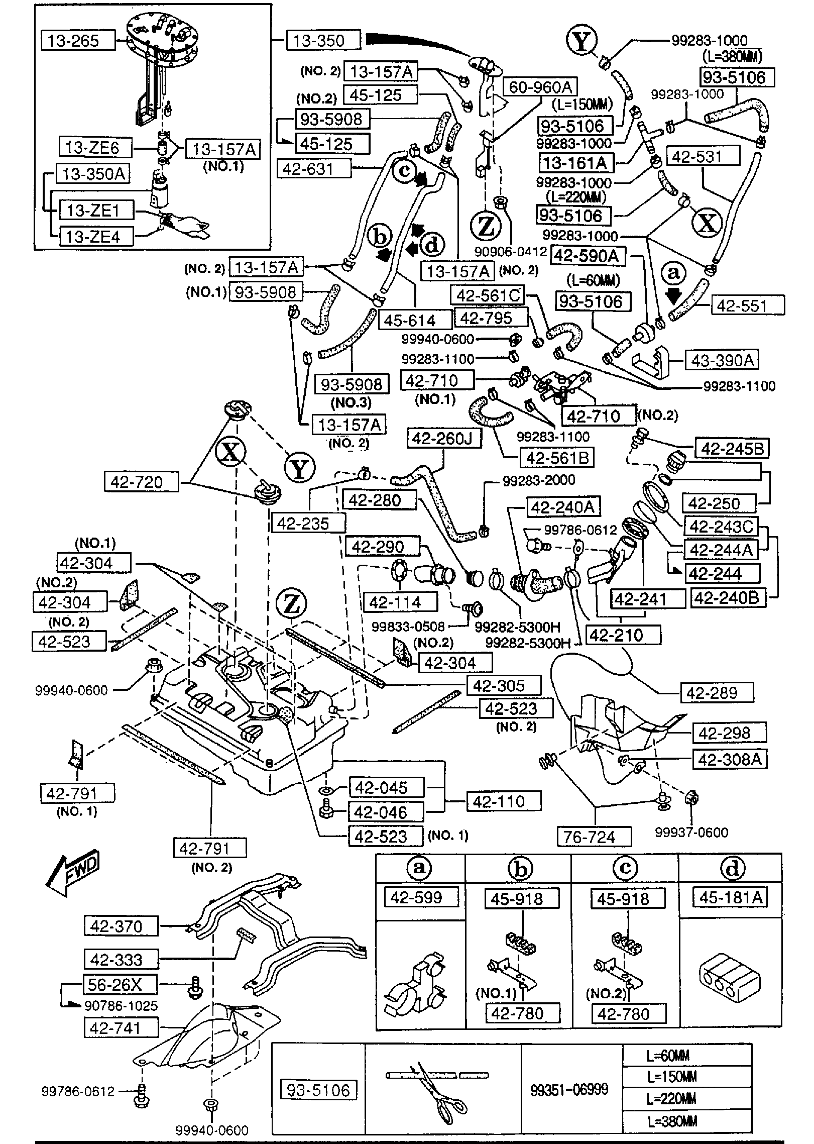 Diagram FUEL TANK for your 1992 Mazda 323  HATCHBACK  