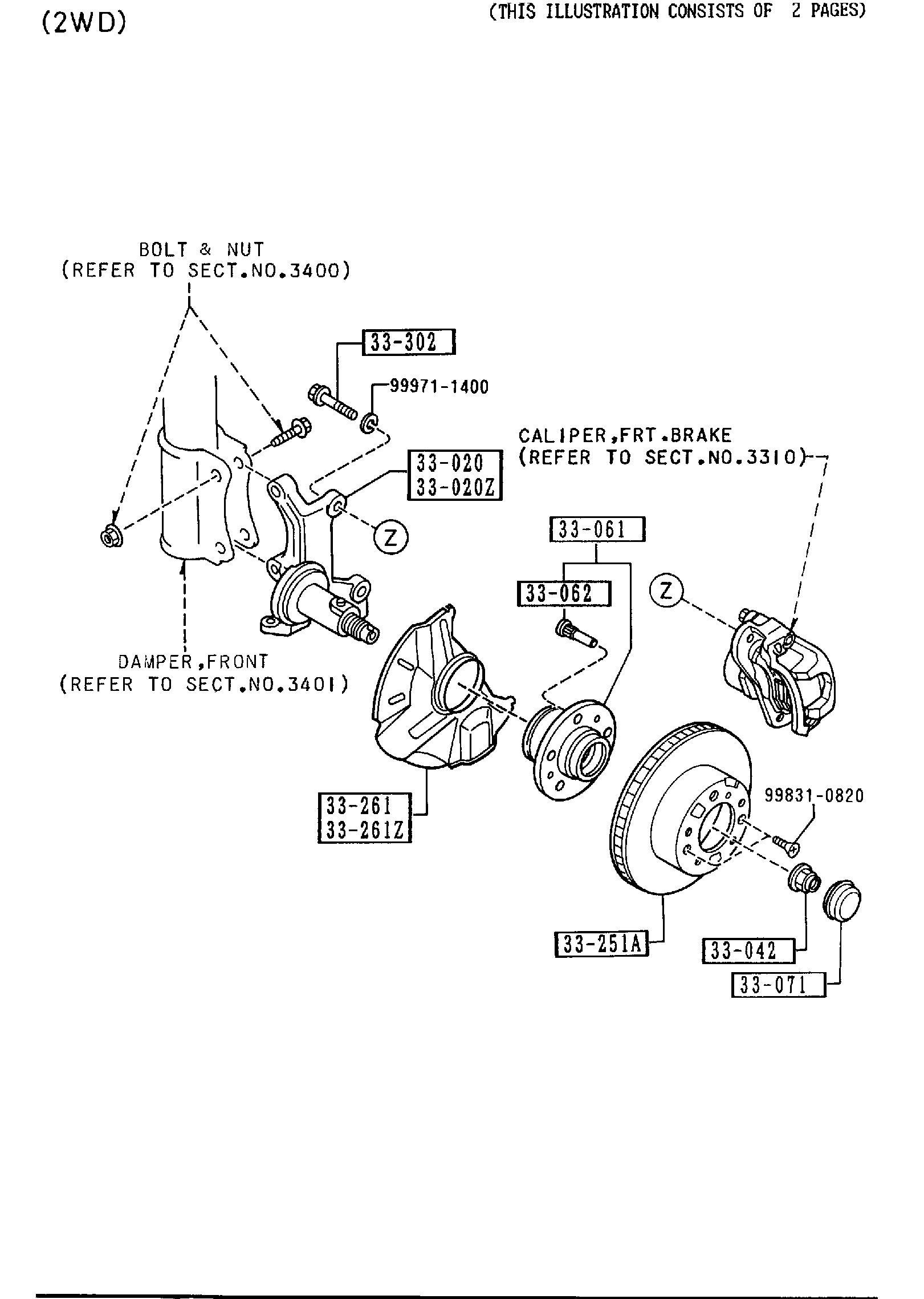 Diagram FRONT AXLE for your 2024 Mazda Mazda3   