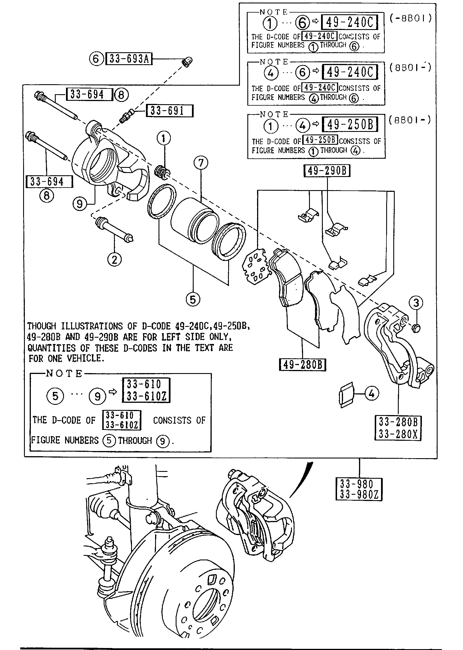 Diagram FRONT BRAKE MECHANISMS for your 2019 Mazda CX-3   