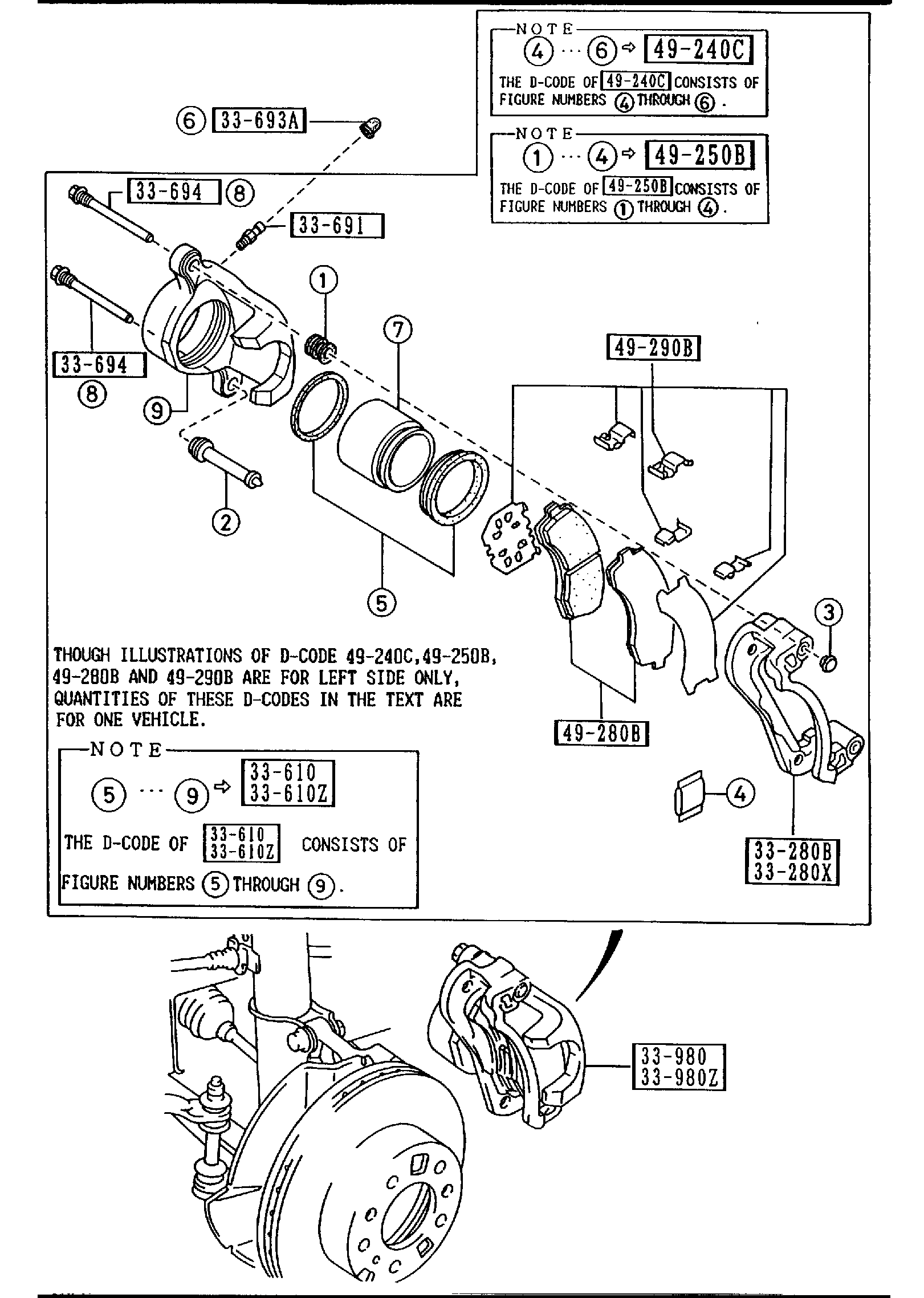 Diagram FRONT BRAKE MECHANISMS for your 2019 Mazda CX-3   