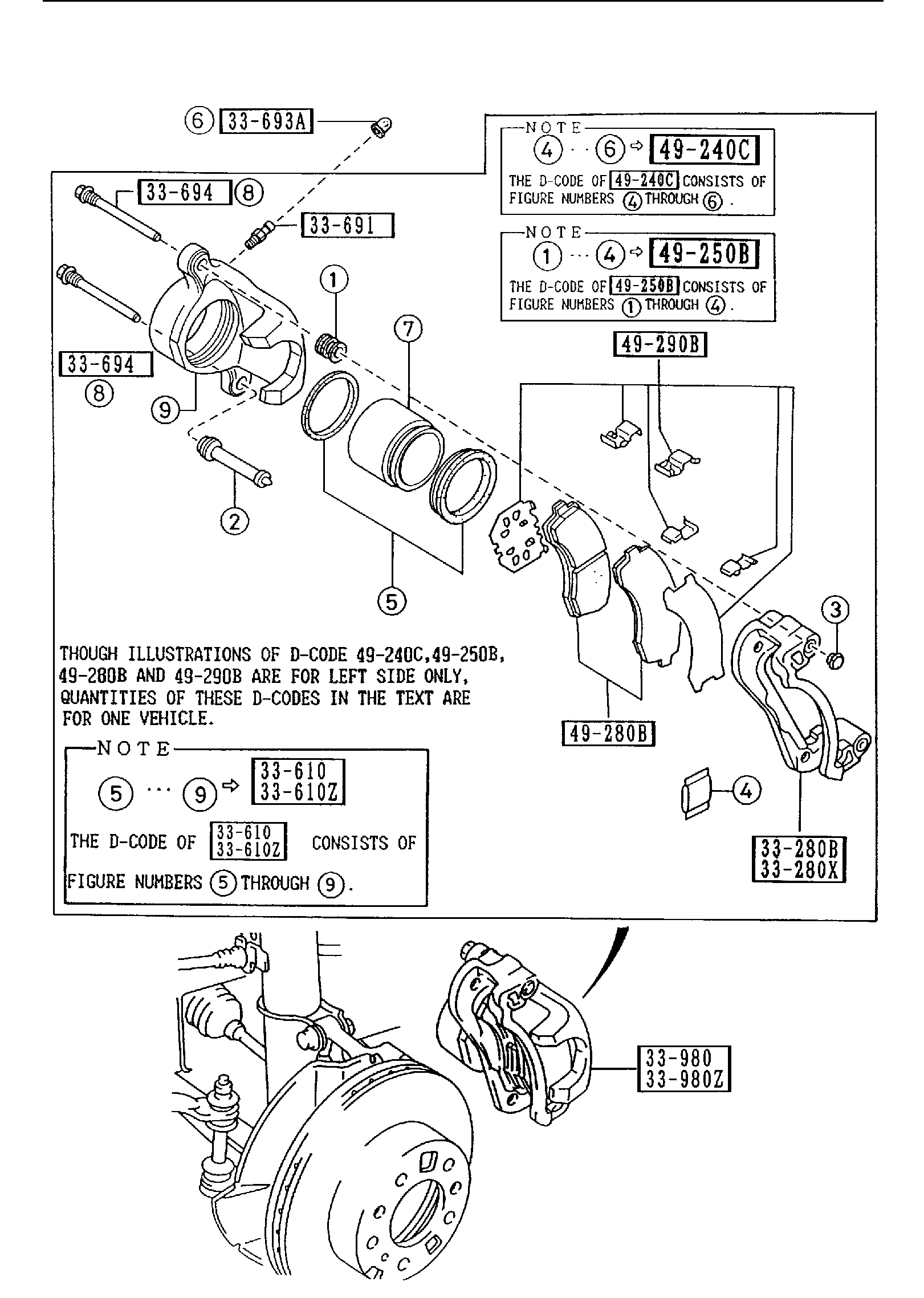 Diagram FRONT BRAKE MECHANISMS for your 2019 Mazda CX-3   